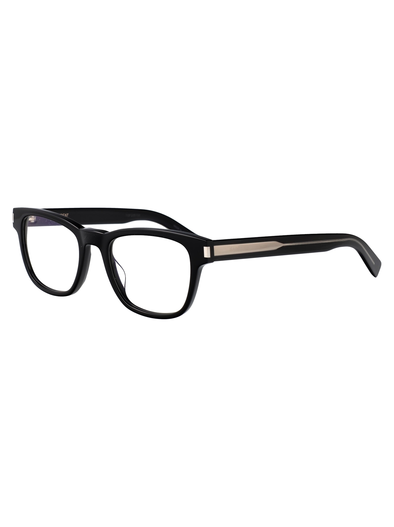 Saint Laurent Black-crystal-transparent Acetate Glasses