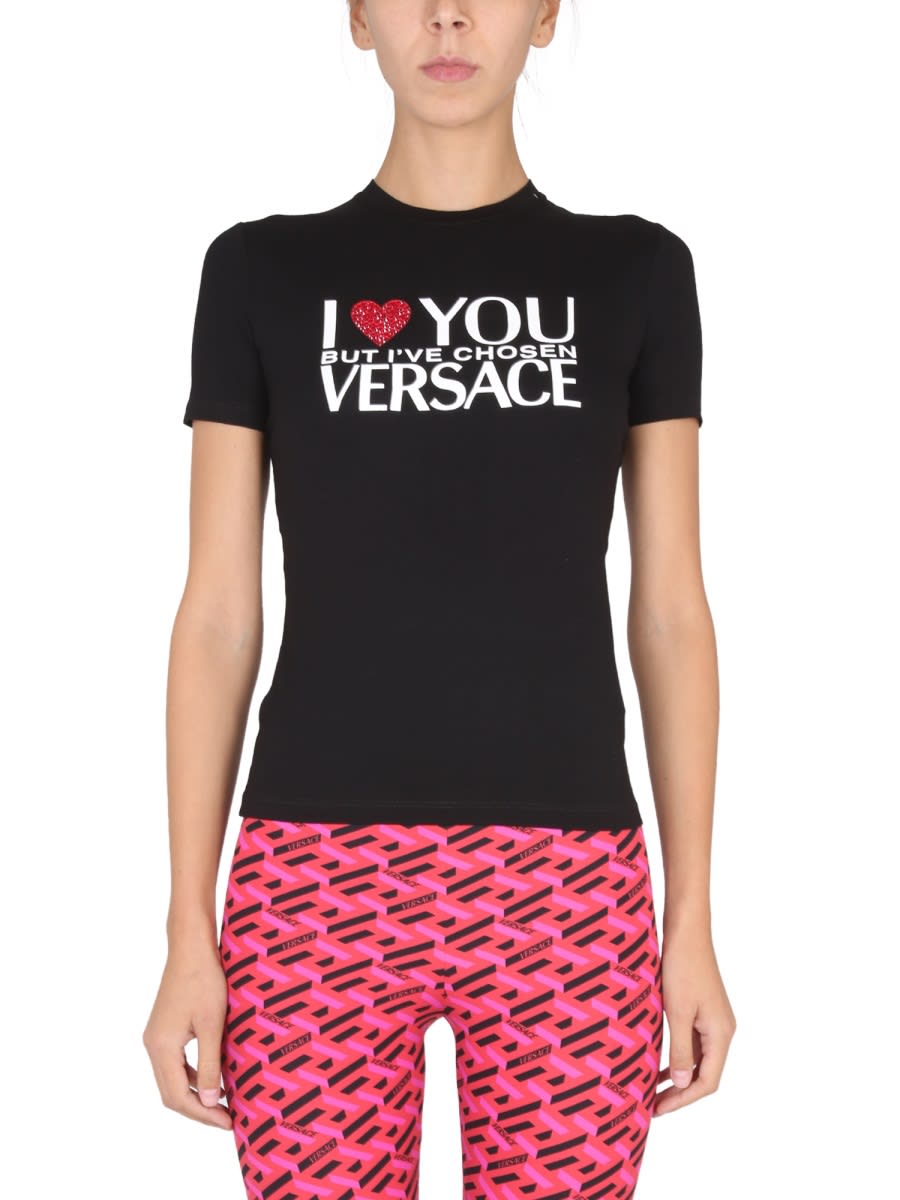 Versace T-shirt I You But... In Black
