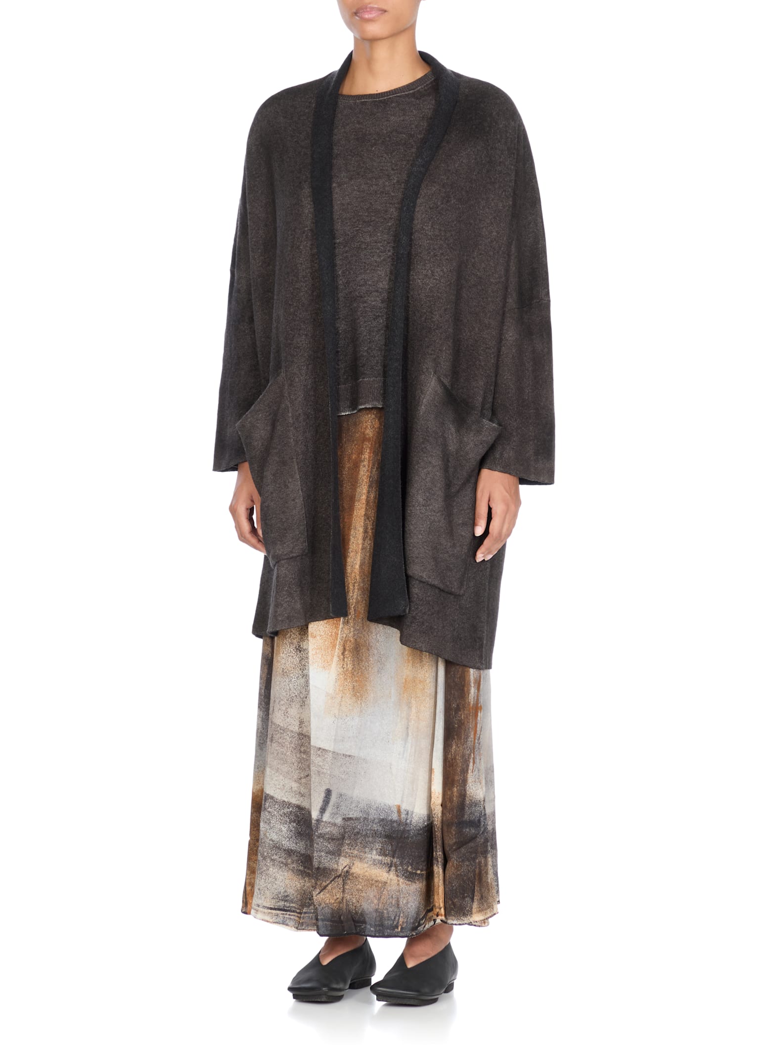 Avant Toi Dark Grey Wool And Cashmere Cardigan In Gray