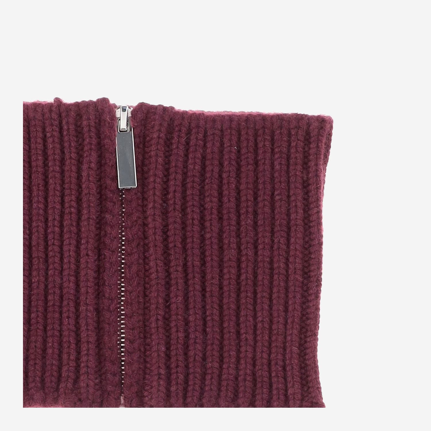 Sa Su Phi Cashmere Knit Cashmere Collar Scarf In Burgundy