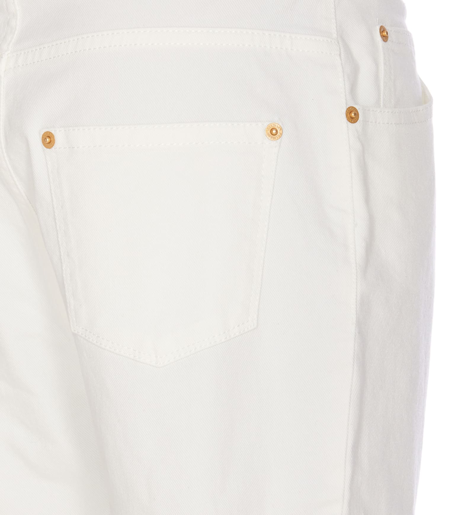 Shop Balmain Slim Jeans In White