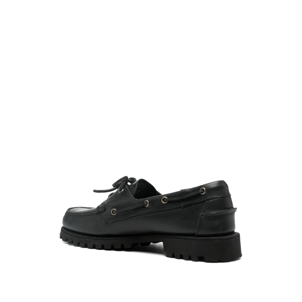 Sebago Brogues With Round Toe And Eyelet Detailing In Black