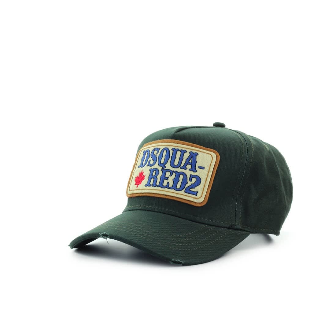 Dsquared2 D2 Patch Western Military Green Baseball Cap