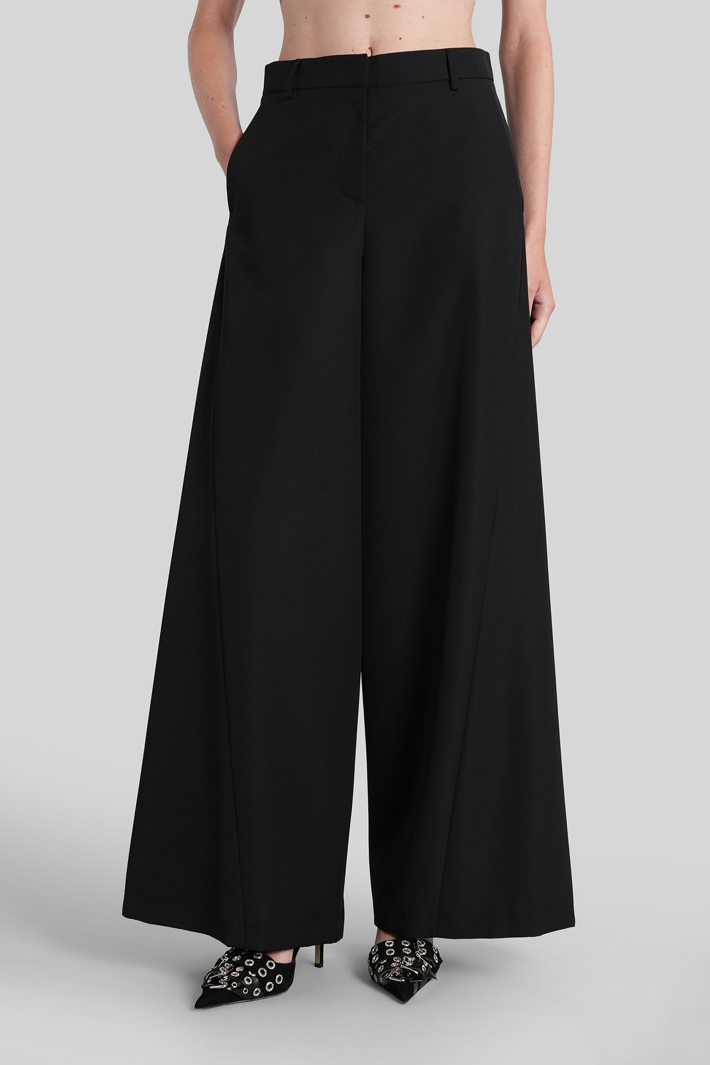 Blumarine Hose Mit Weitem Bein In Black
