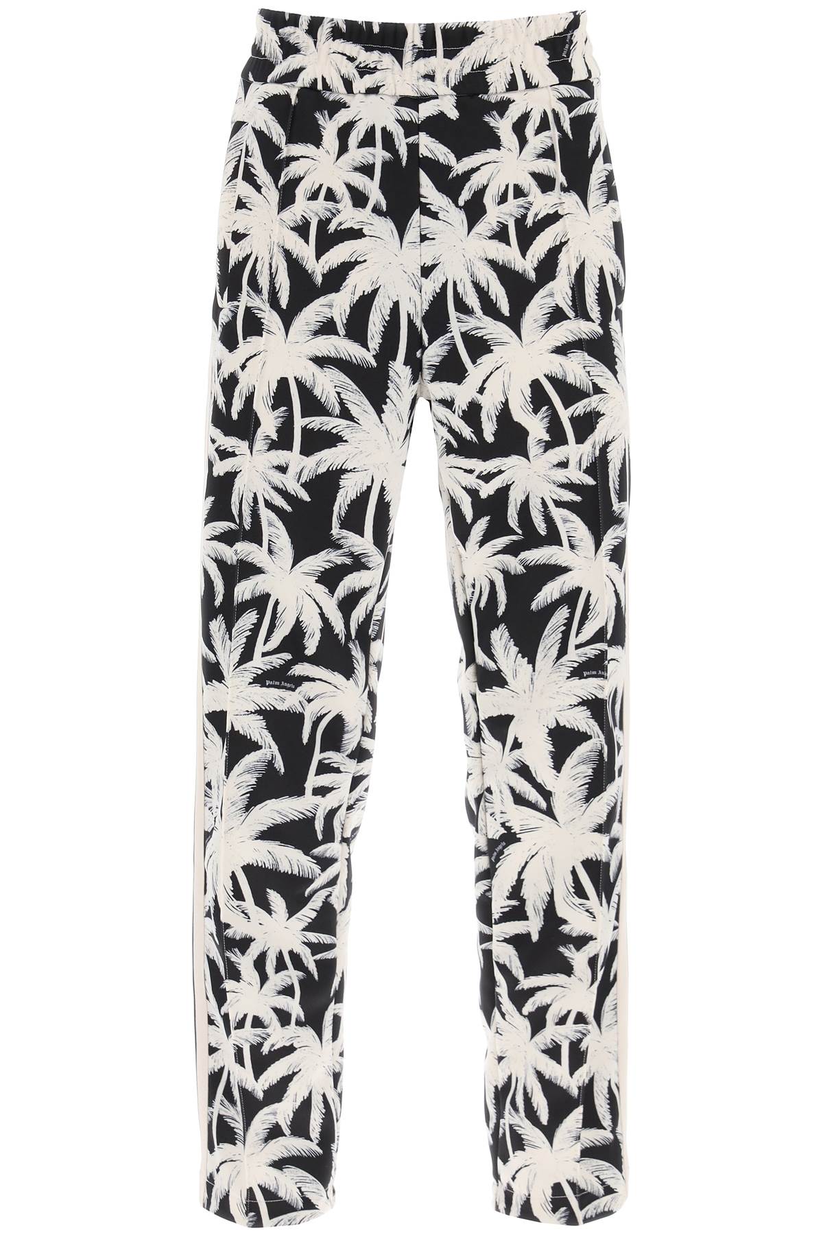 Palm-printed Elasticated Waist Track Pants