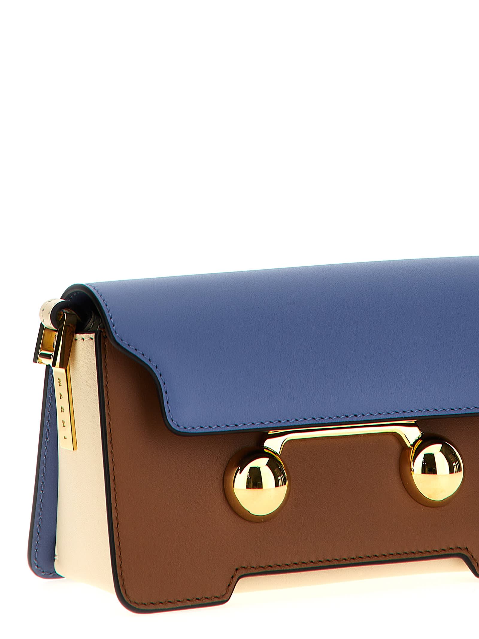 Marni Trunkaroo Mini Shoulder Bag In Blue