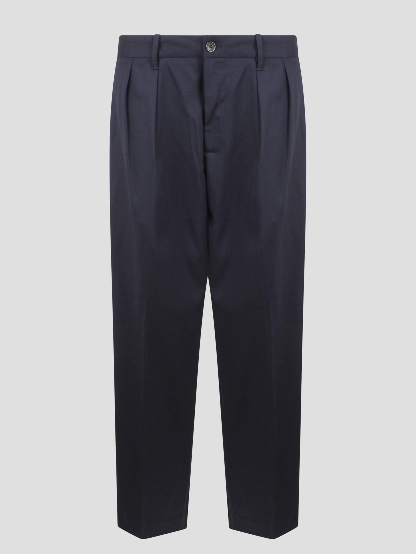 Shop Nine In The Morning Kai Baggy Trousers In Dark Blue