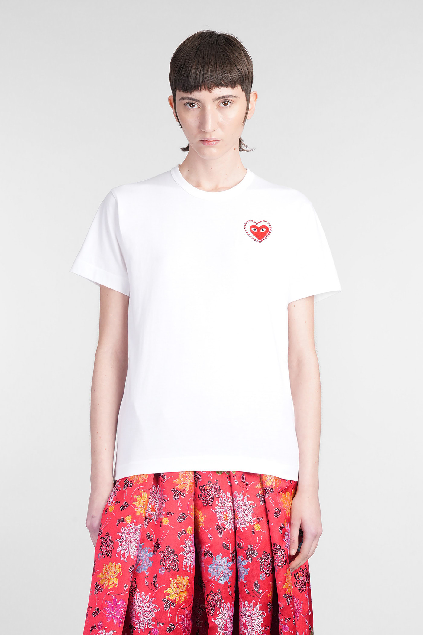 Comme des Garçons Play T-shirt In White Cotton