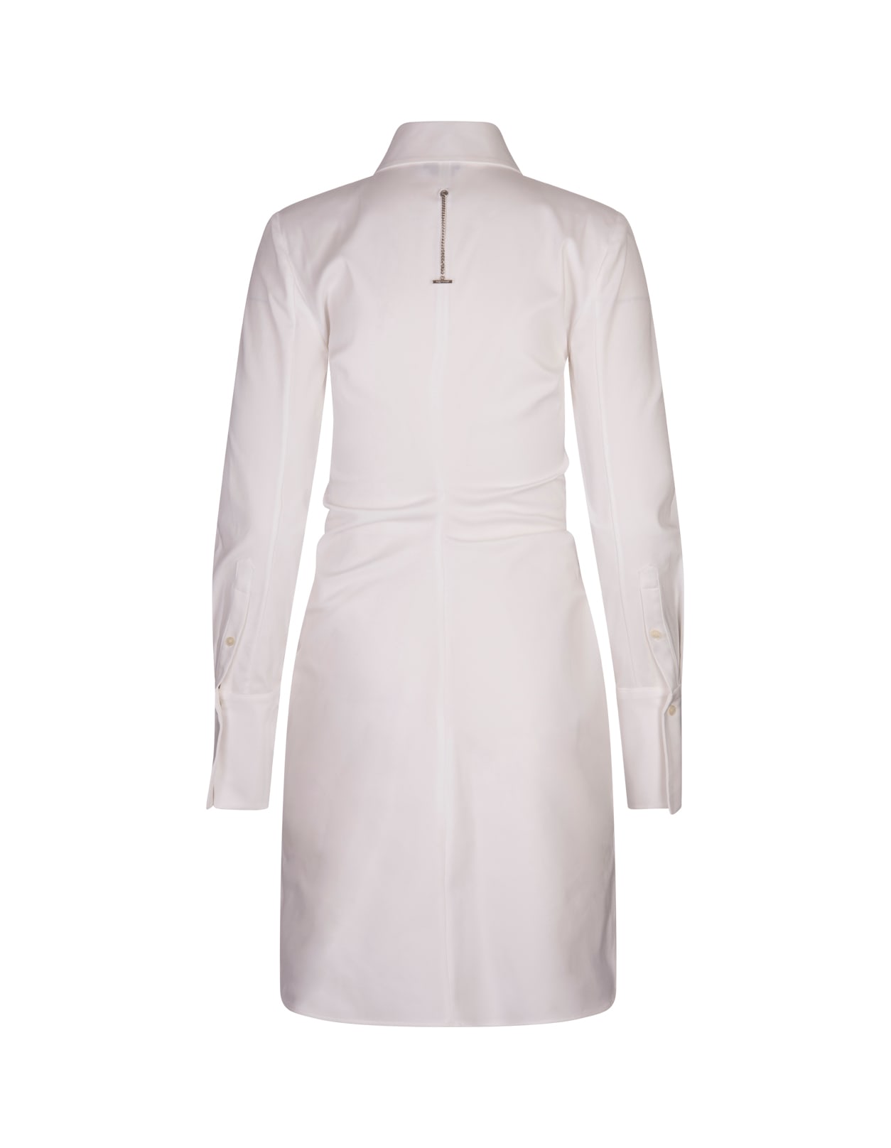 Shop Alexander Mcqueen White Mini Shirt Dress