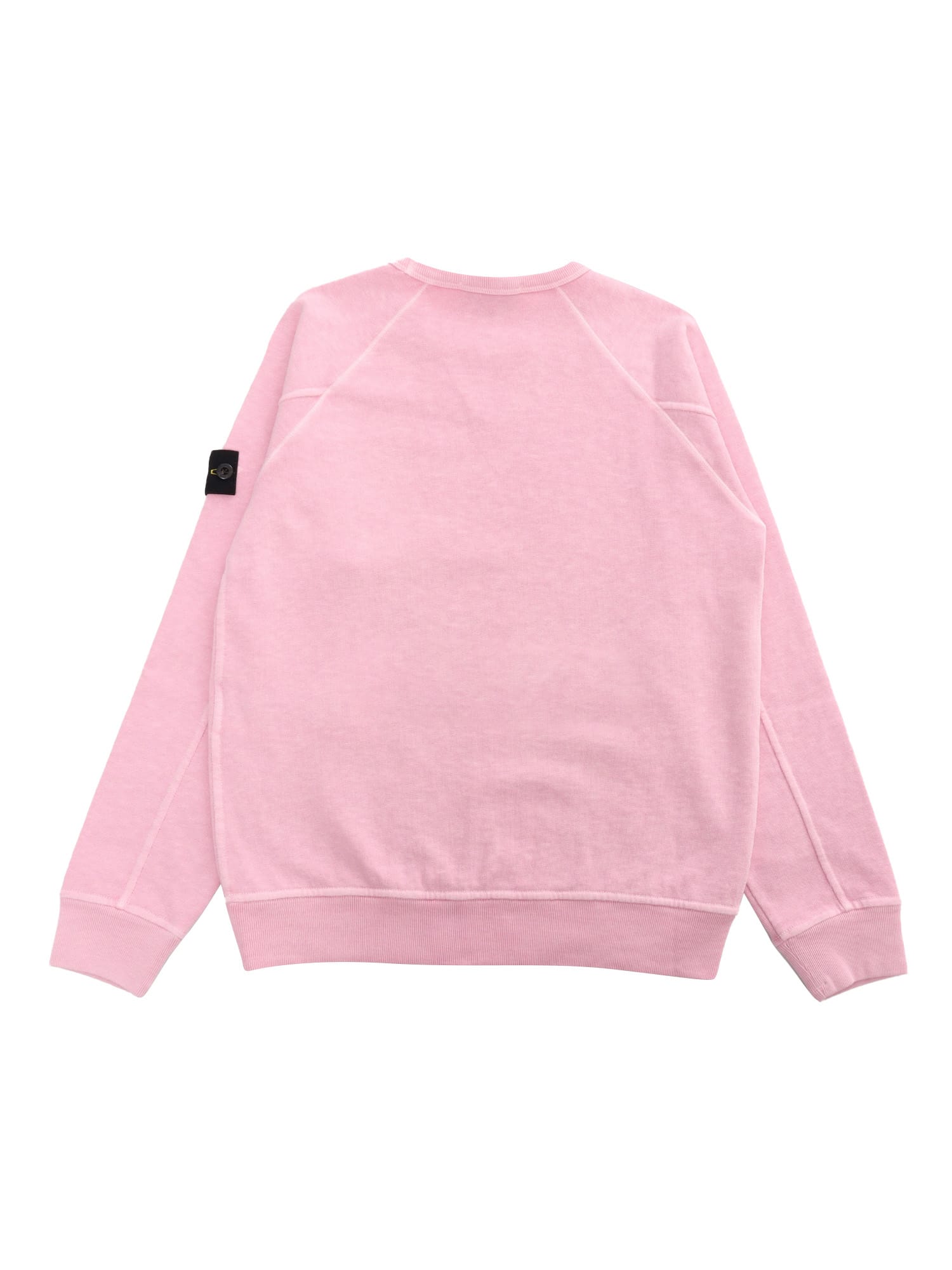 Shop Stone Island Junior Pink Sweatshirt