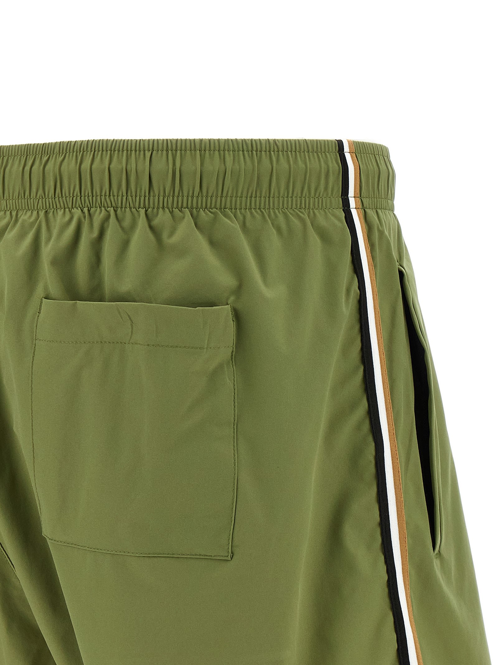 Hugo Boss Iconic Drawstring Swim Shorts In Green