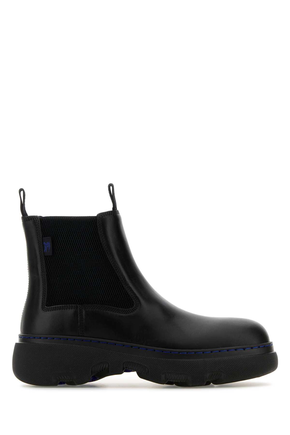 Burberry Black Leather Ankle Boots