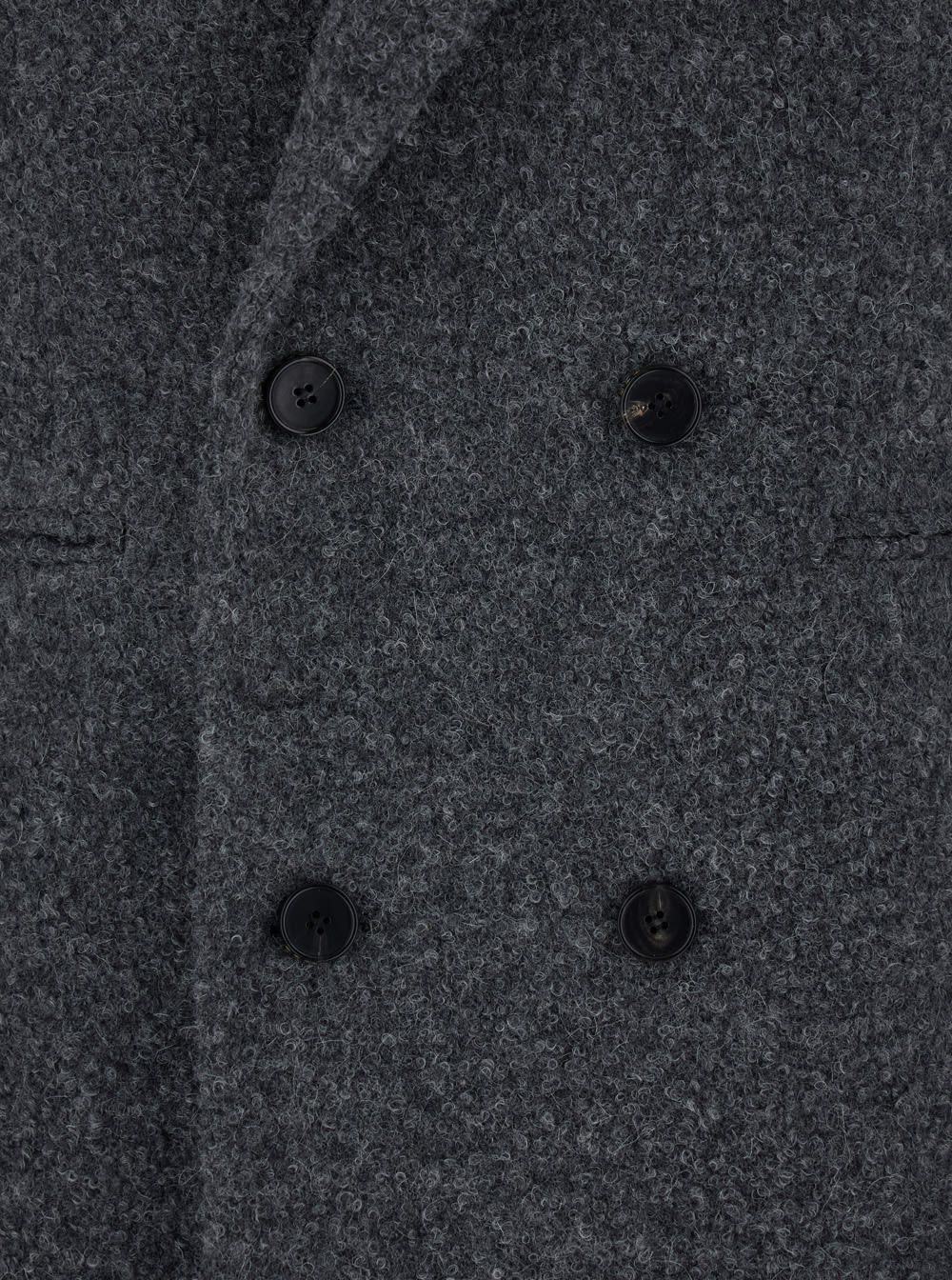 Tonywack Grey Double-breasted Coat With Classic Lapels In Wool Blend Man In Gray