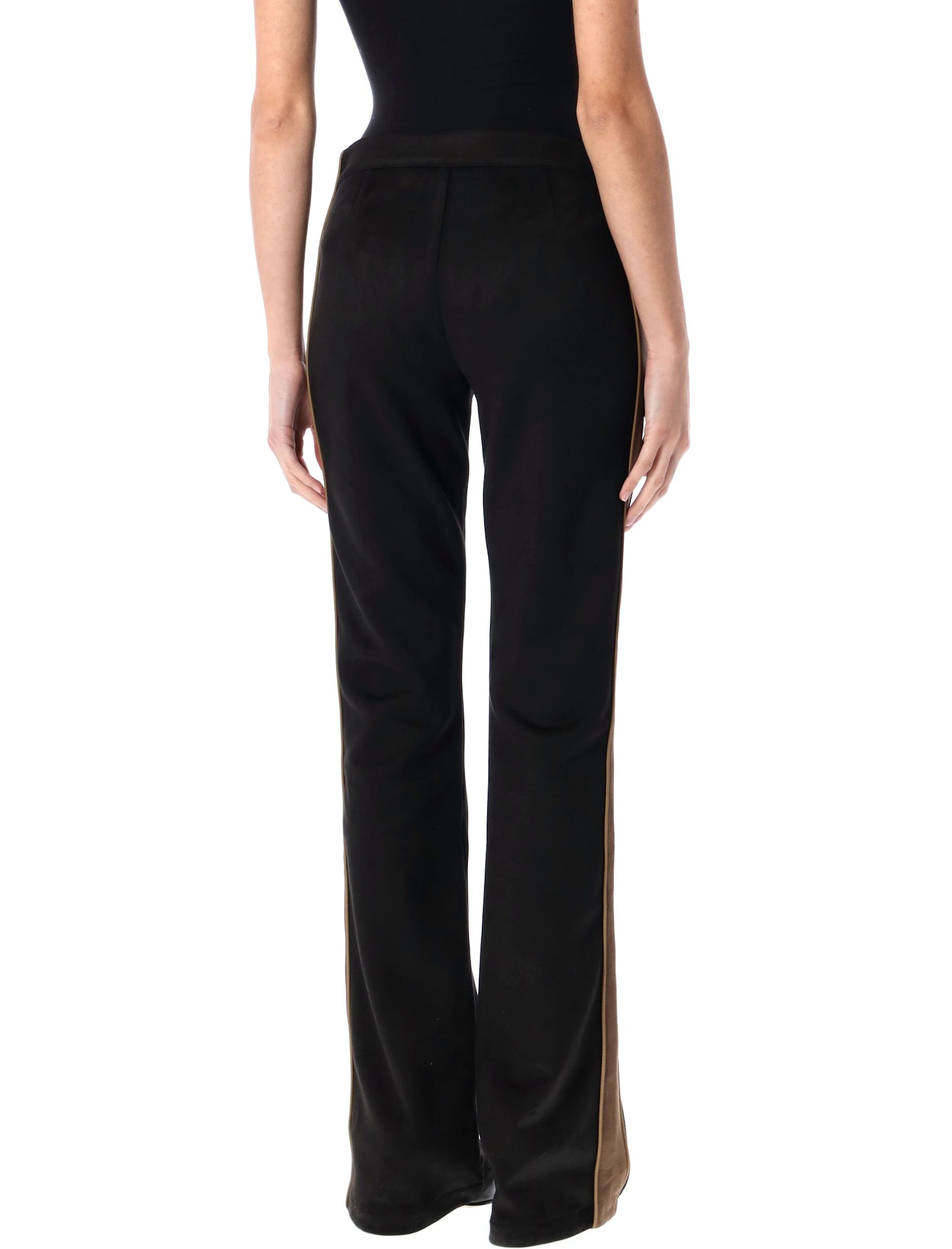 Misbhv Faux Suede Moto Pants In Black