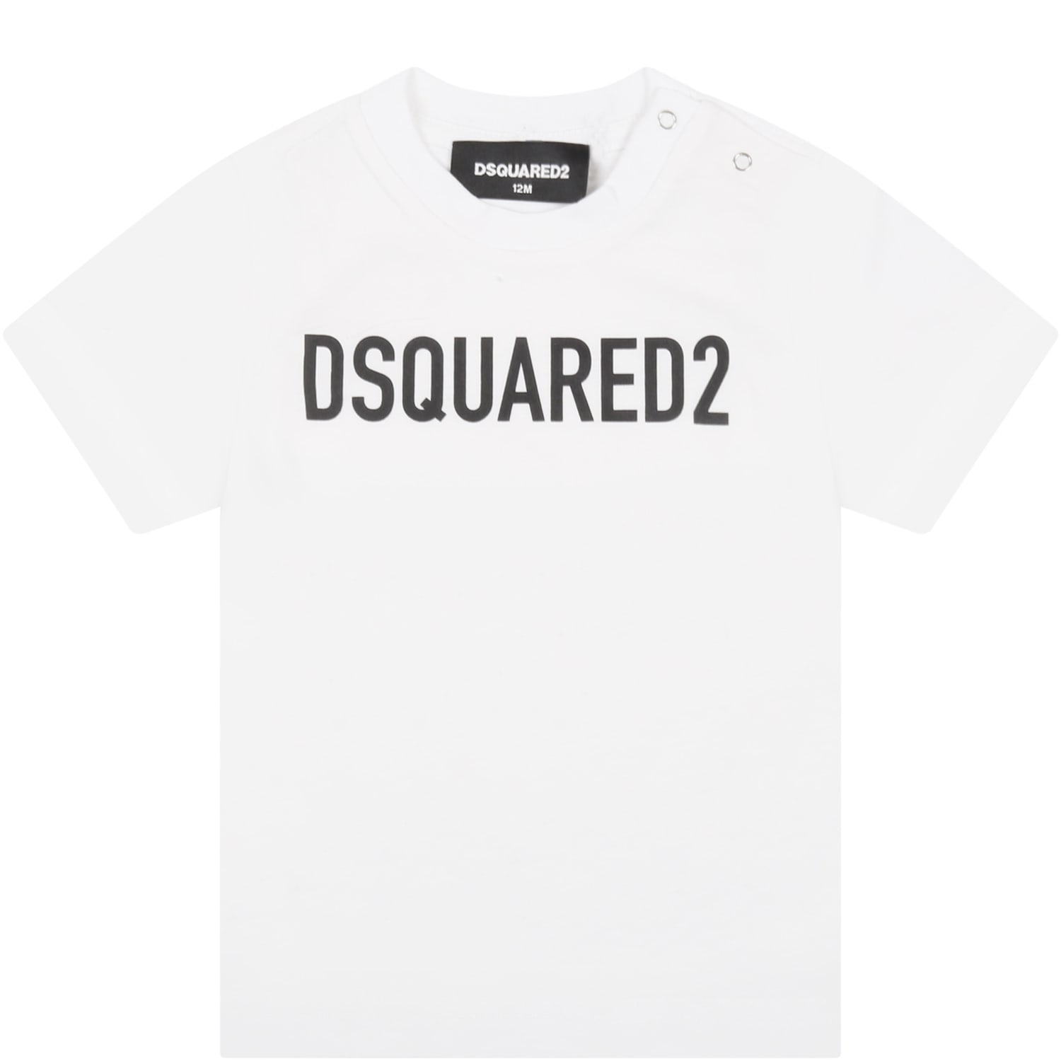 Dsquared2 White T-shirt For Baby Kids With Logo