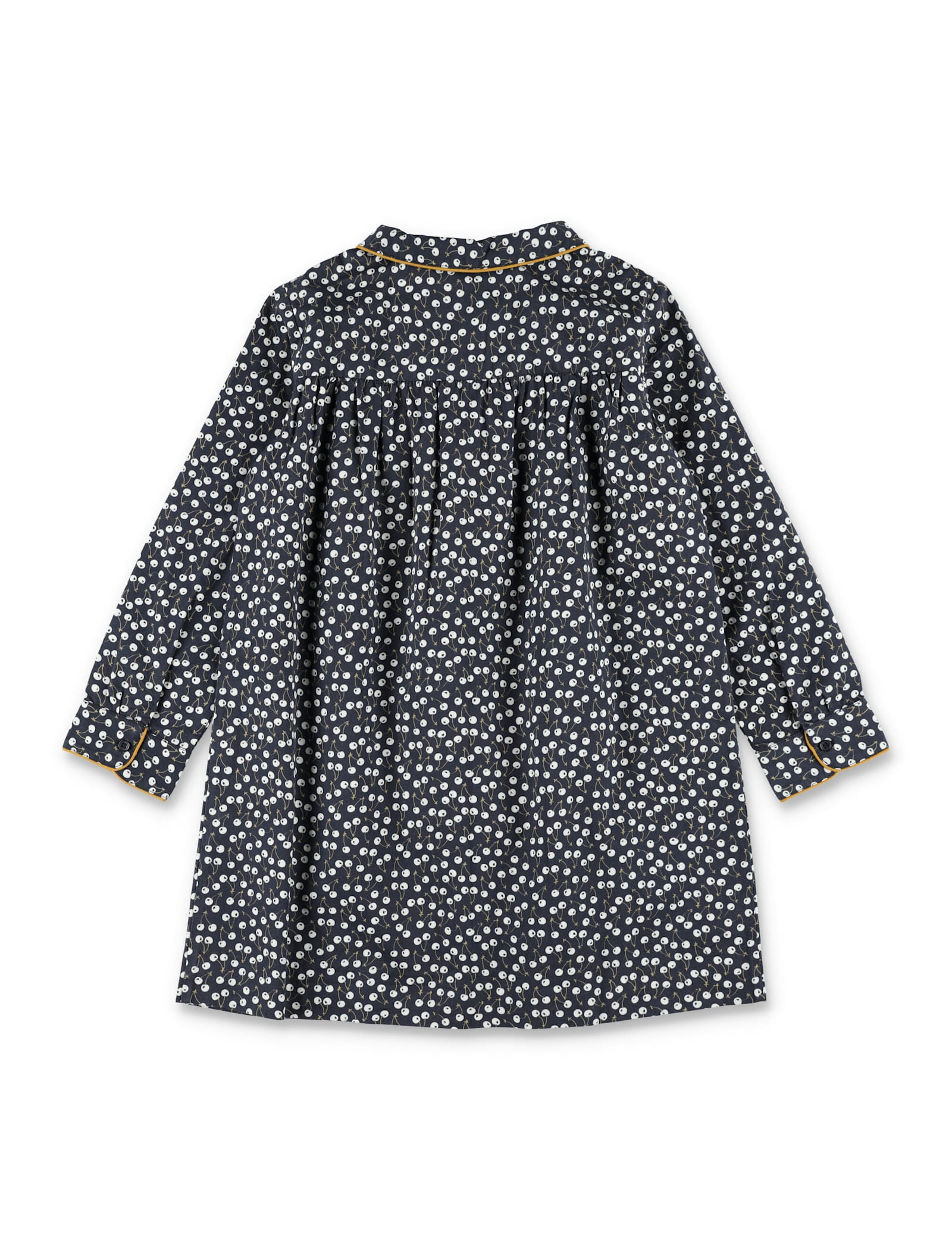 Bonpoint Dorothée Cherry Print Girls Dress In Blue
