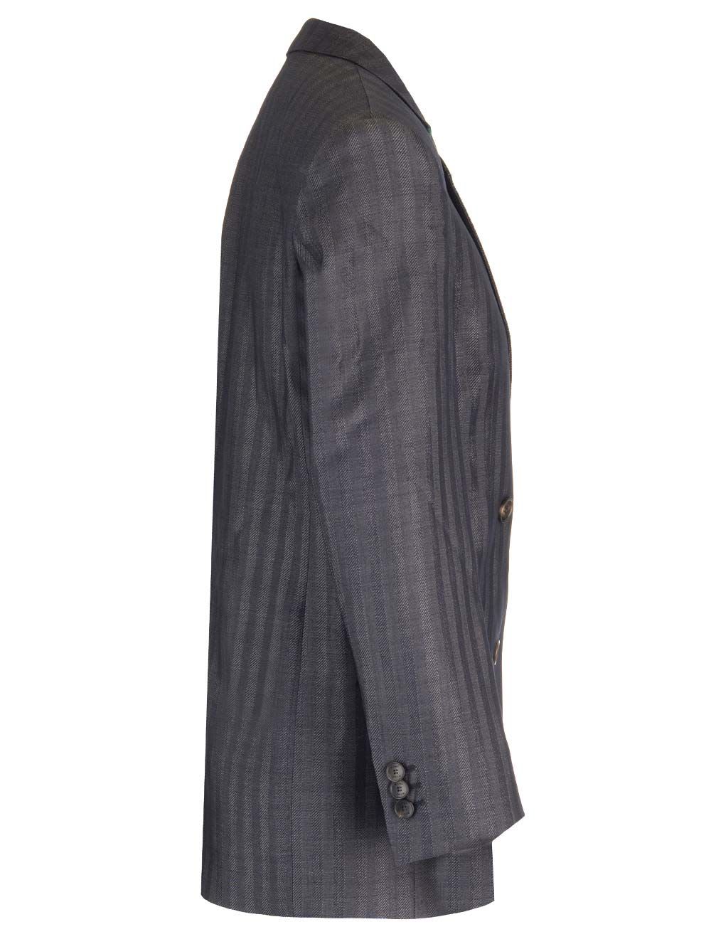 Shop Etro Oversized Blazer In Grey