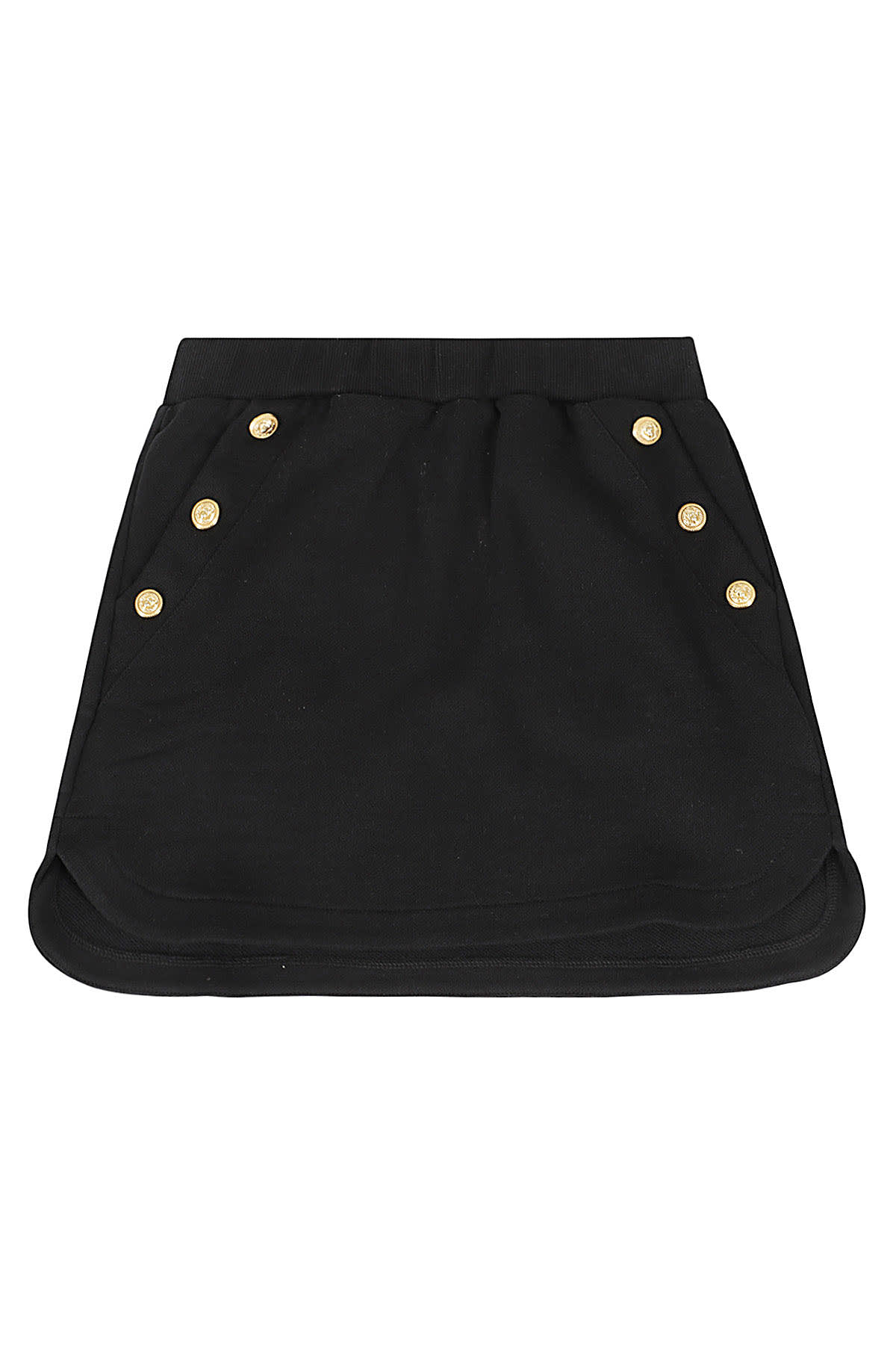 Shop Balmain Skirt In Or Black Gold