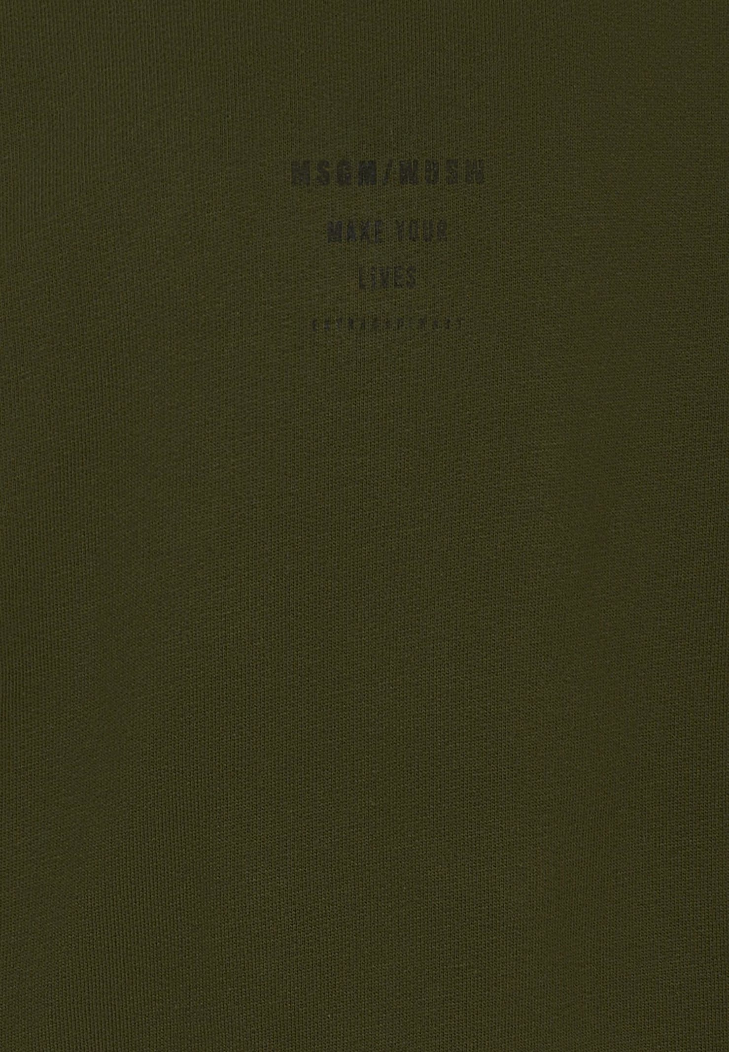 Msgm Green Sweatshirt For Boy With Logo In Green