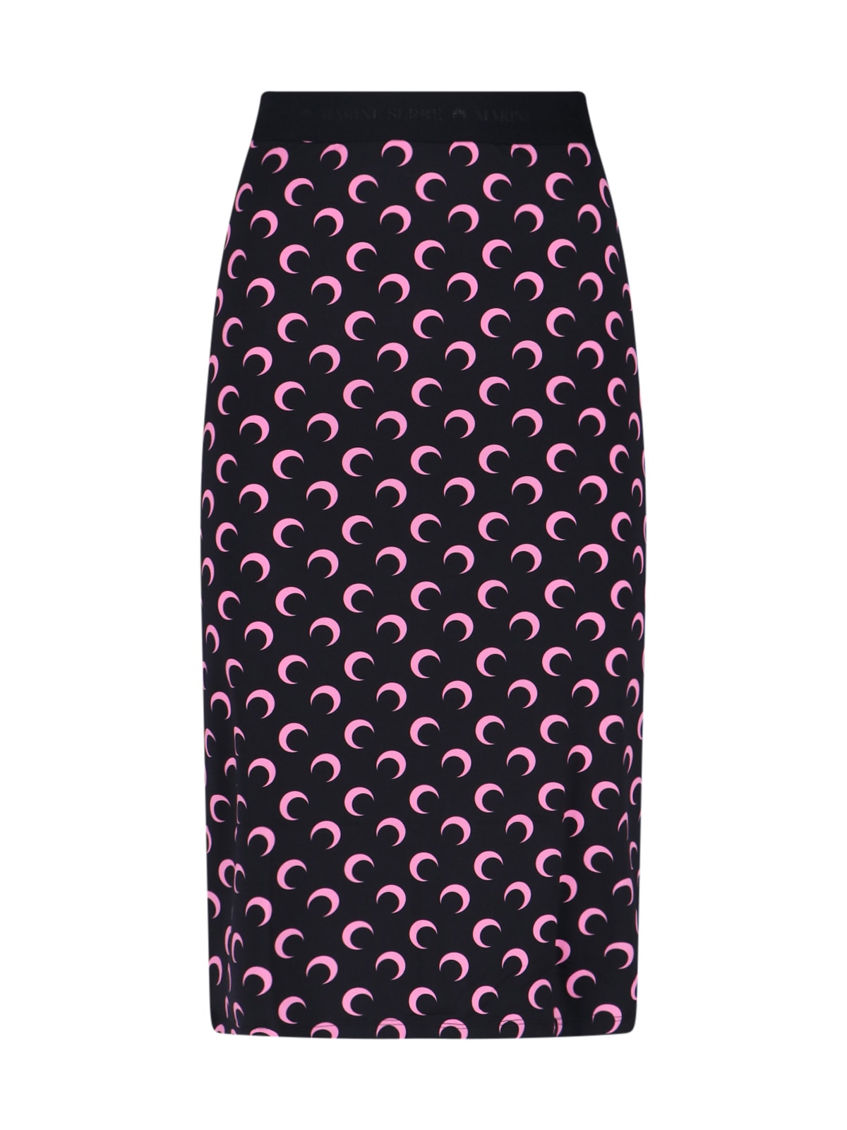 Marine Serre Moon Midi Skirt In Black