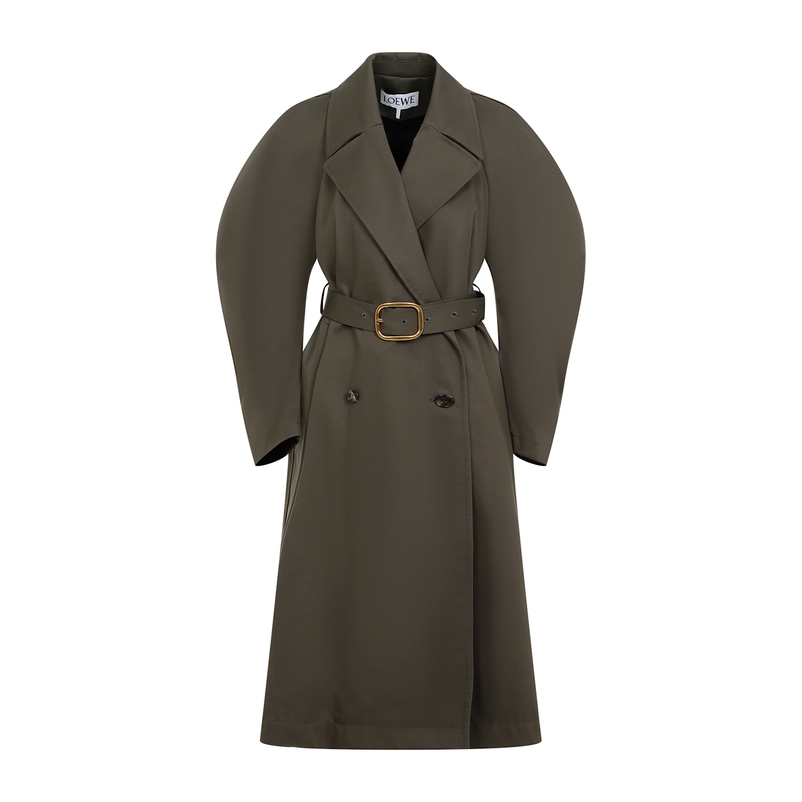 Shop Loewe Trench Coat In Loden Green