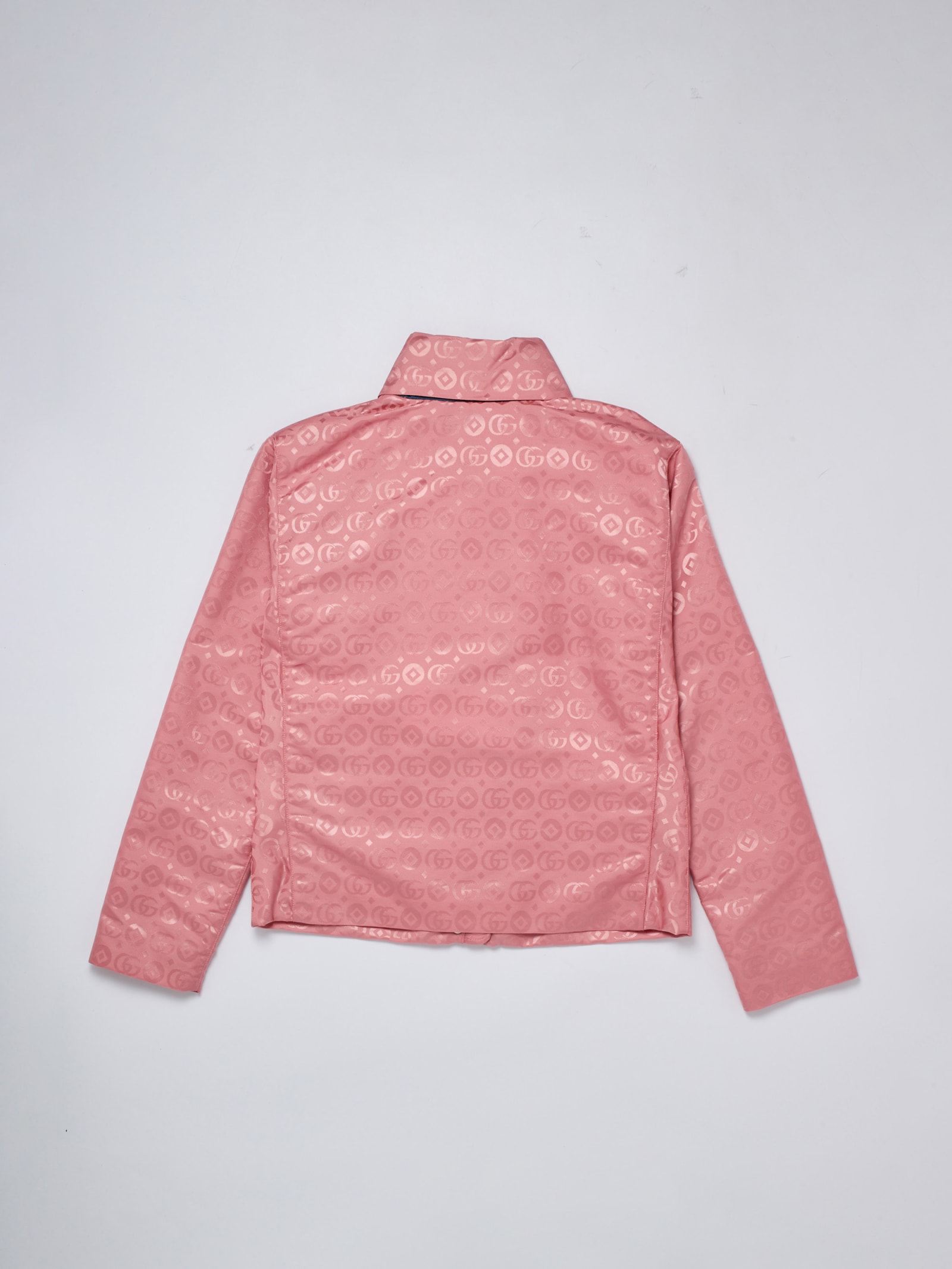 Shop Gucci Jacket Gg Dots Jacket In Rosa