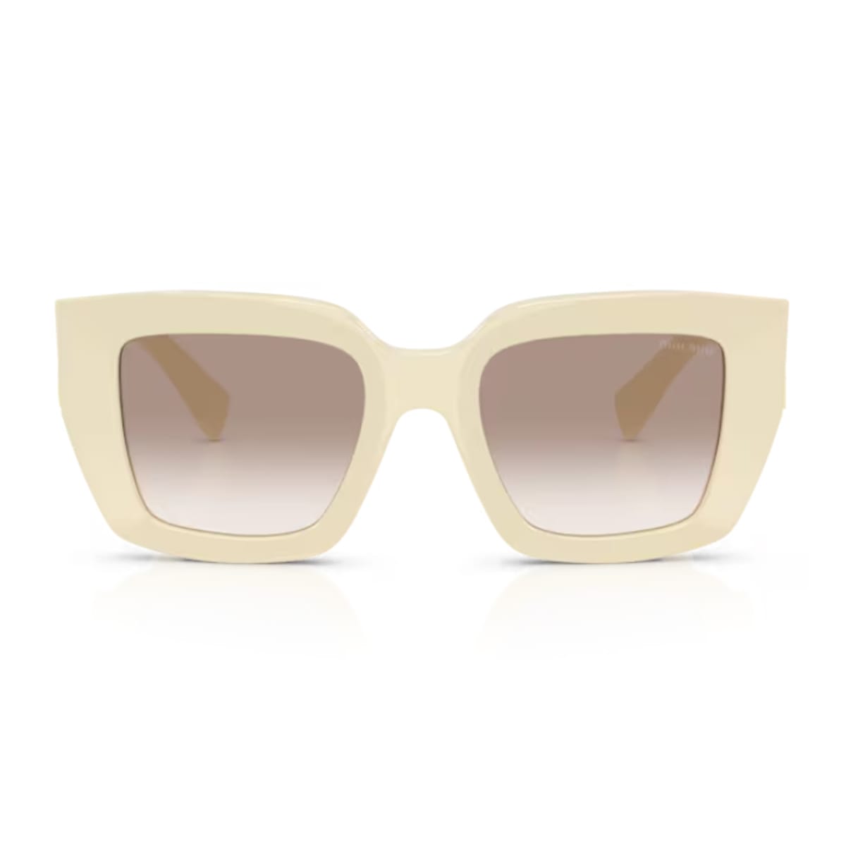 Miu Miu 0mu B05s Miu Glimpse 21d90l Bianco Latte Sunglasses In White