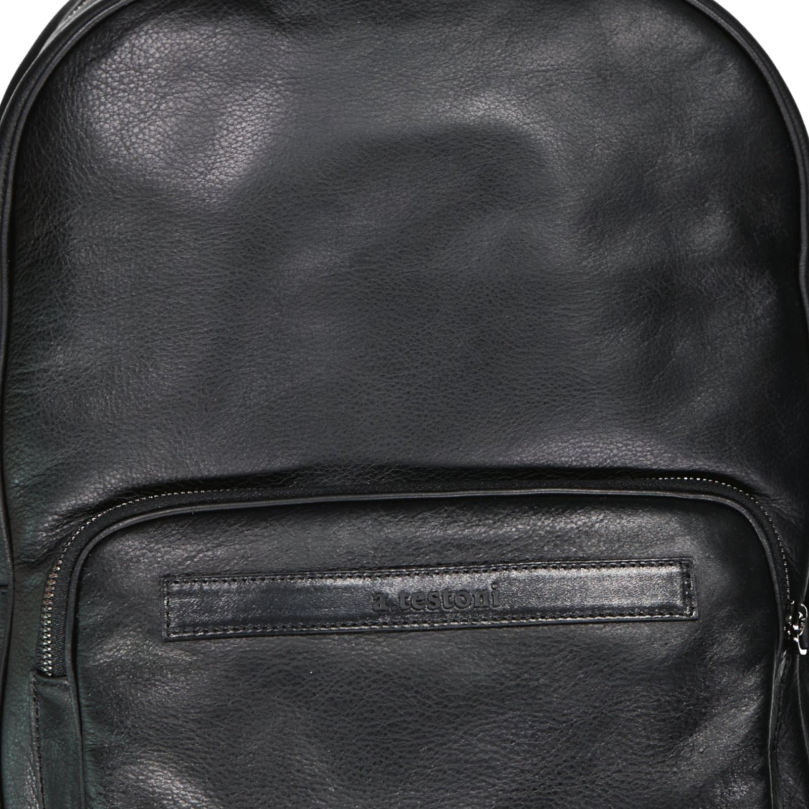 Shop A.testoni Leather Backpack In Black