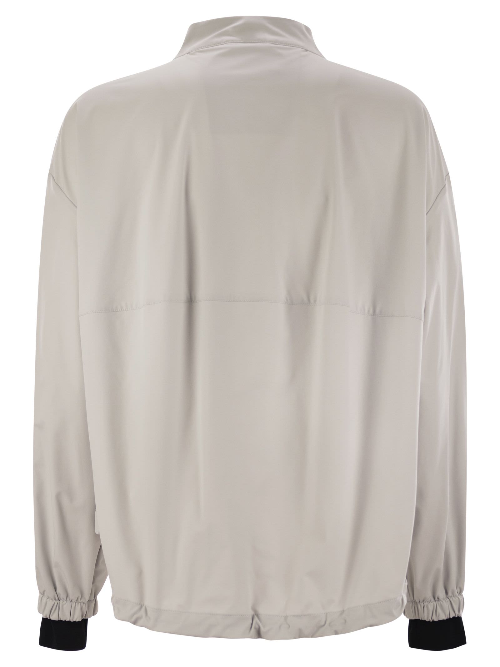 Herno Laminar Bomber Jacket With Zip In Ice