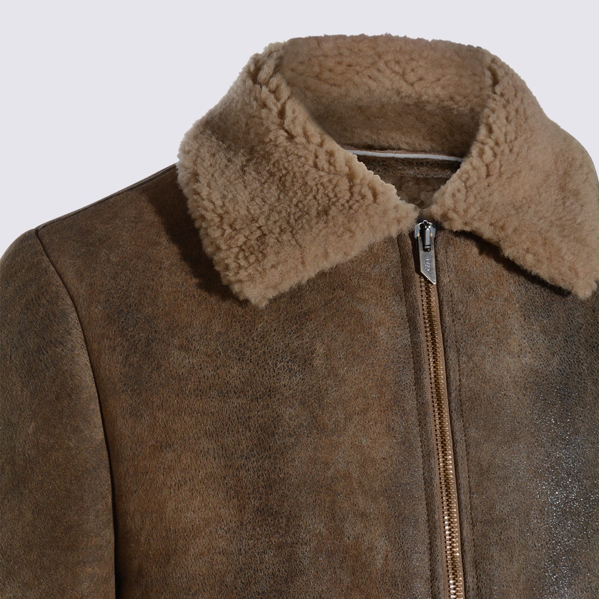 Salvatore Santoro Brown Leather Jacket In Brown