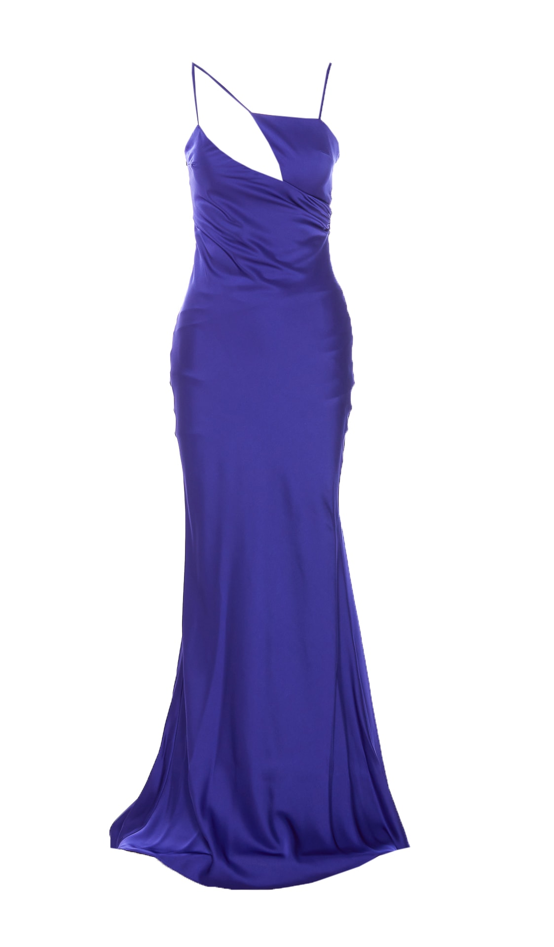 Shop Attico Melva Asymmetric Long Dress In Violet