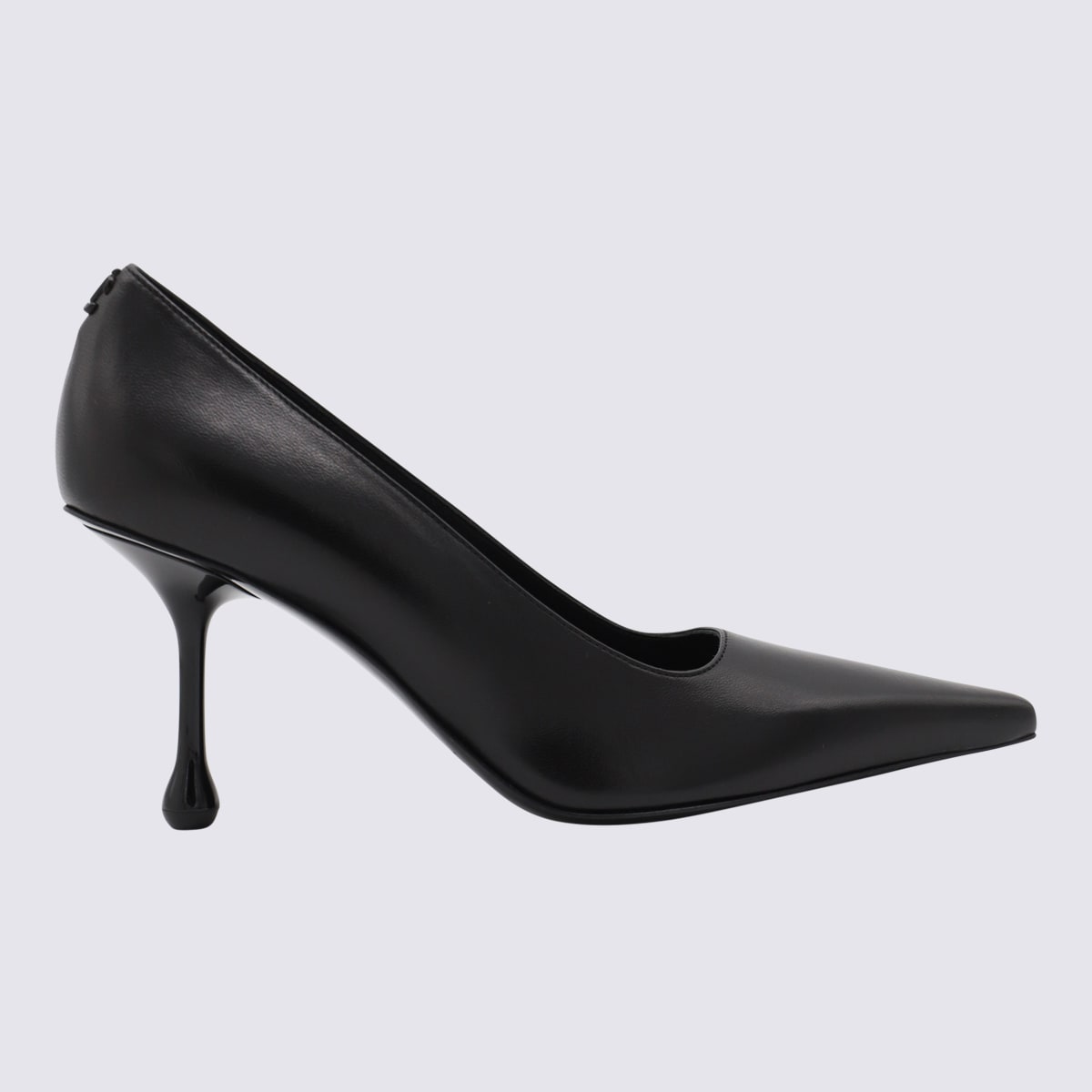 Jimmy Choo Black Leather Ixia 80 Pumps