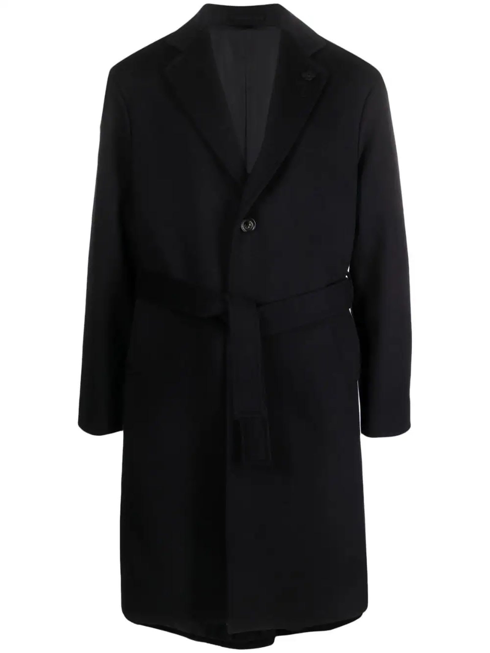 Dark Blue Wool Coat