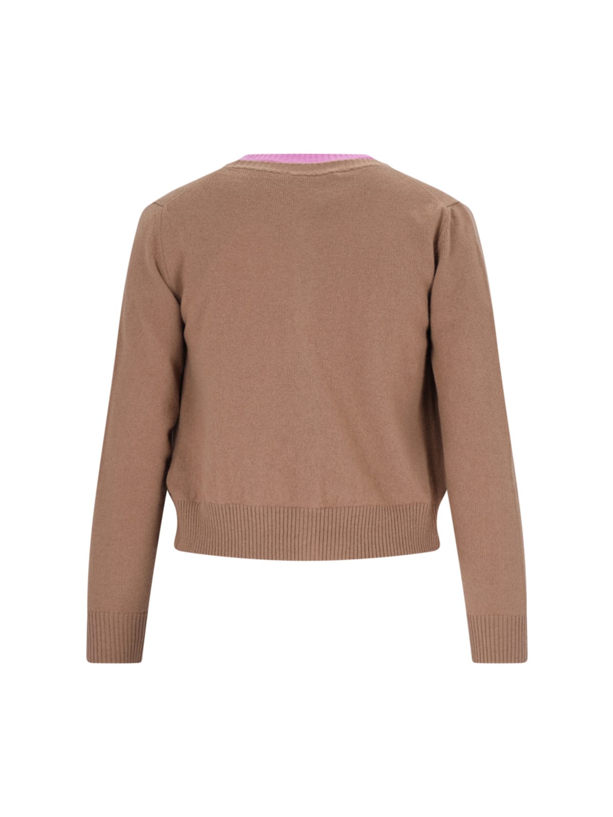 Shop Canessa Crop Knit Cardigan In Brown