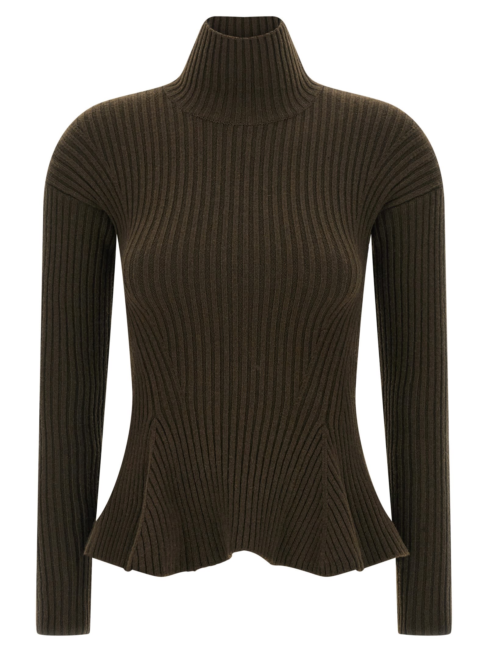 Max Mara Bolsena1234 Turtleneck Sweater In Green
