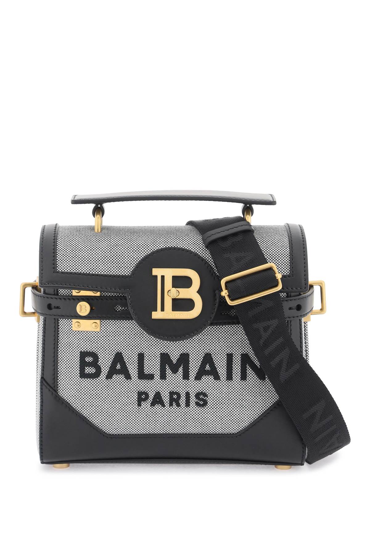 Balmain B-buzz 23 Handbag In Noir/blanc