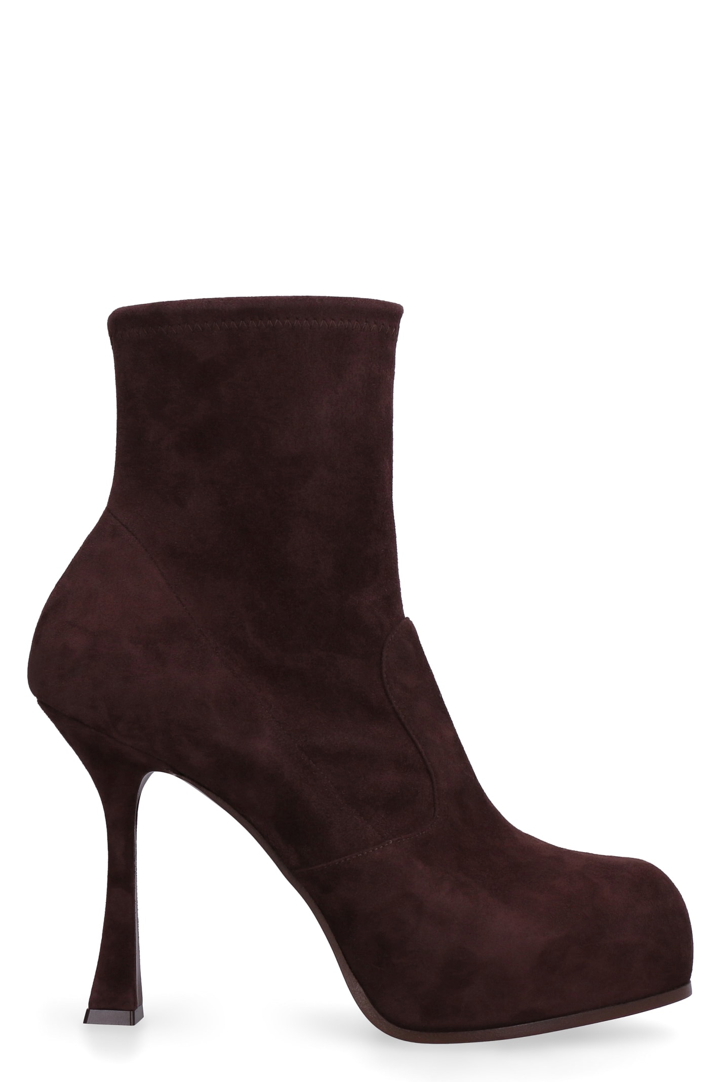 Shop Casadei Suede Ankle Boots In Brown