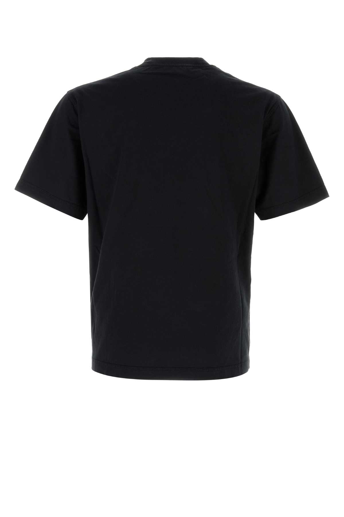 Shop Burberry Black Cotton T-shirt In Coal