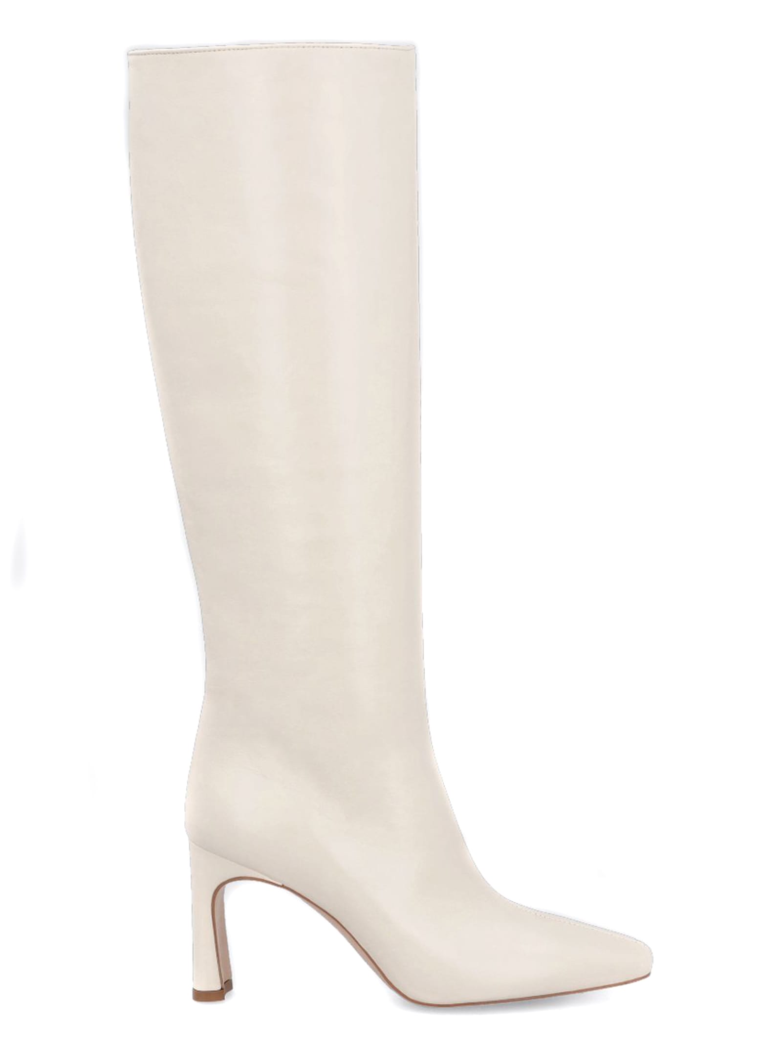 Leonie Hanne White Leather High Heel Boots