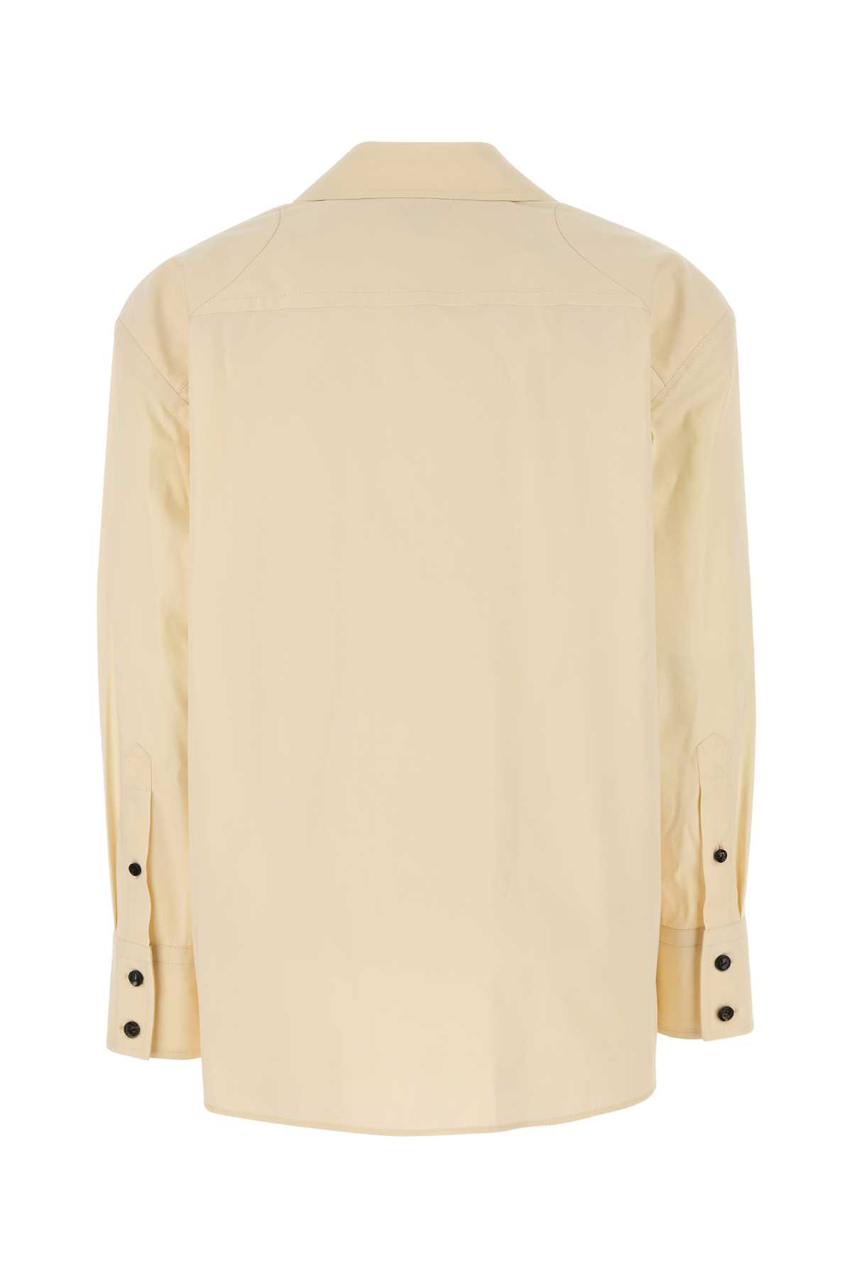 Bottega Veneta Cream Shirt In Cotton And Silk