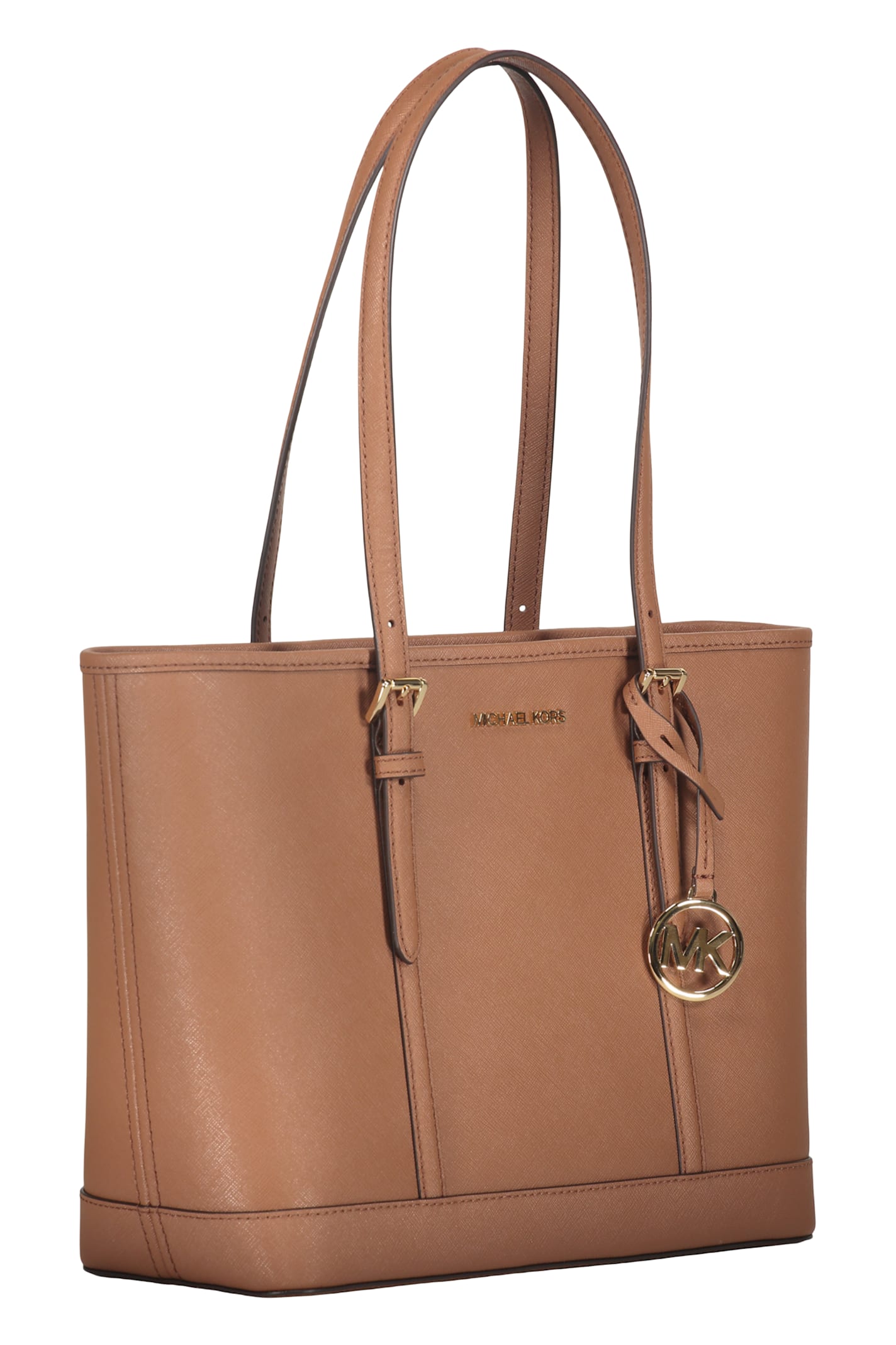 Michael Kors Leather Tote In Brown