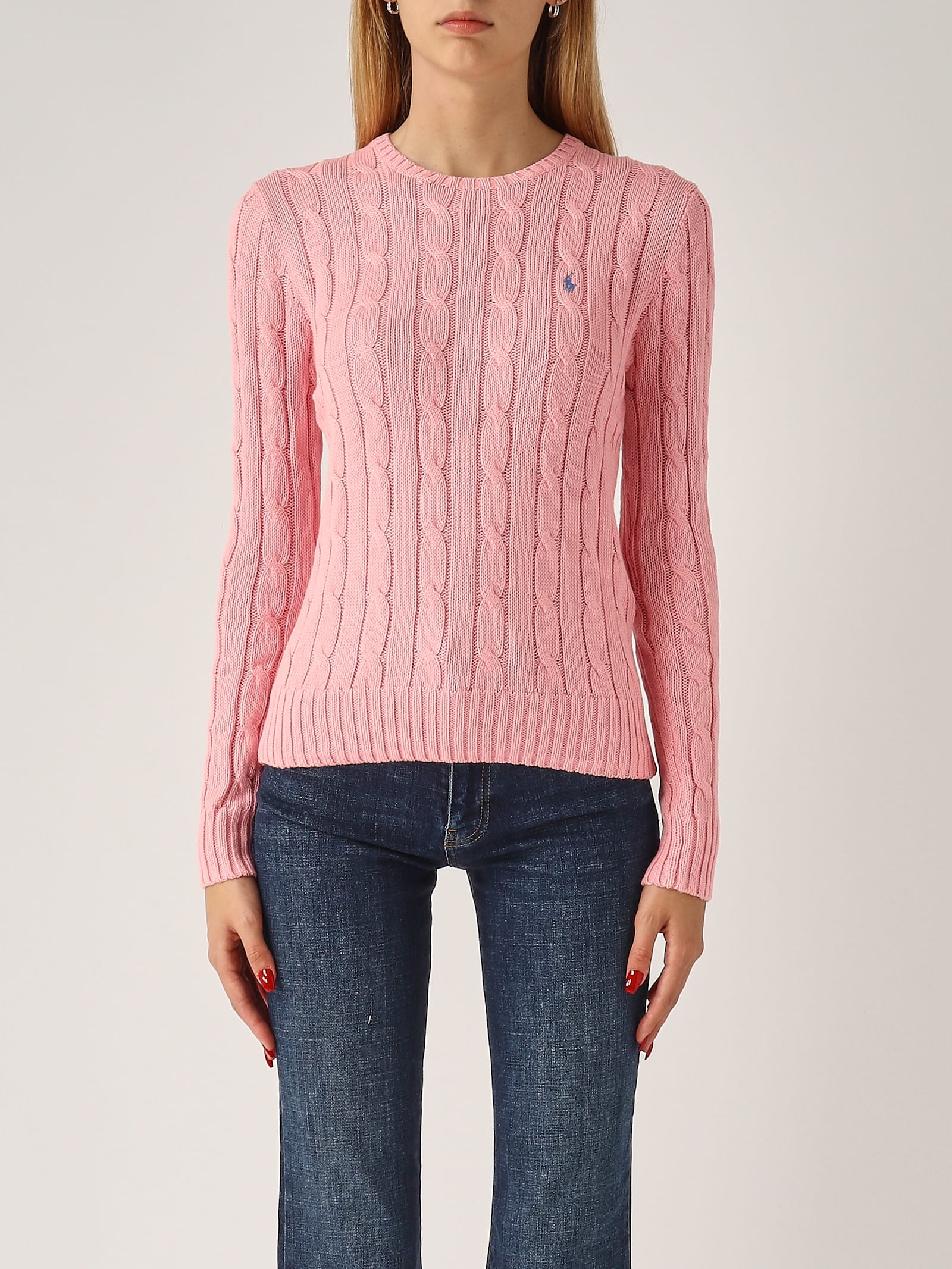 Shop Polo Ralph Lauren Julianna Sweater In Rosa