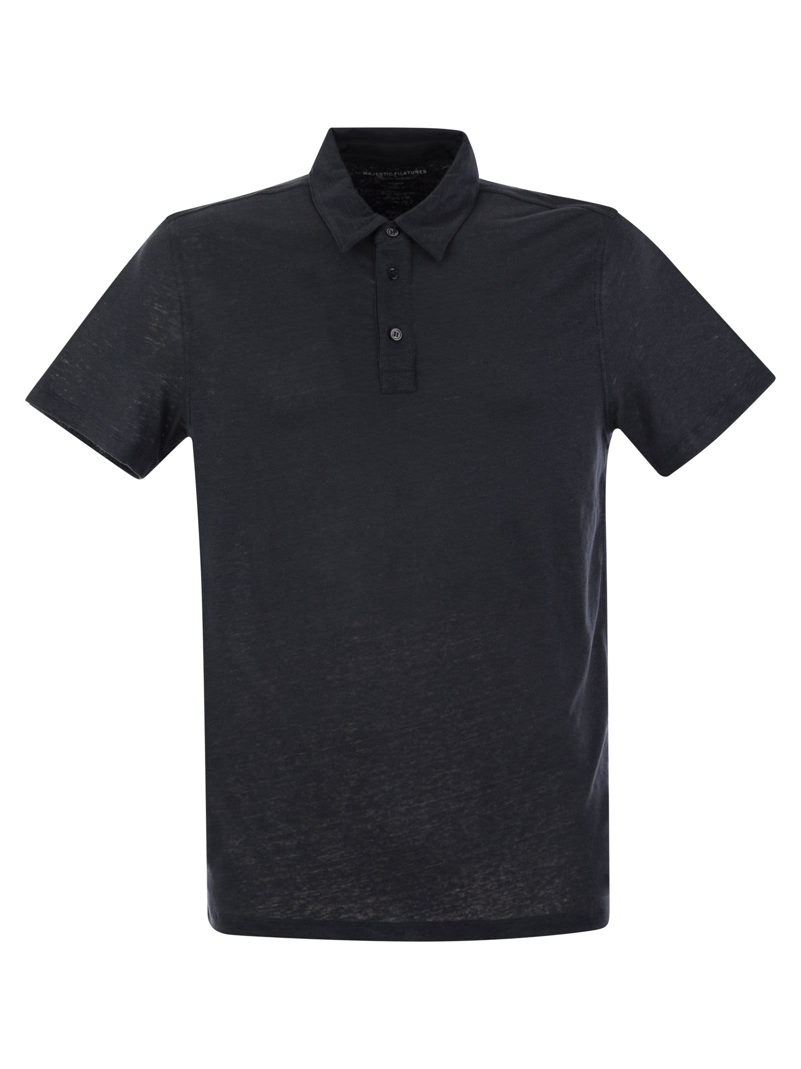 Linen Short-sleeved Polo Shirt