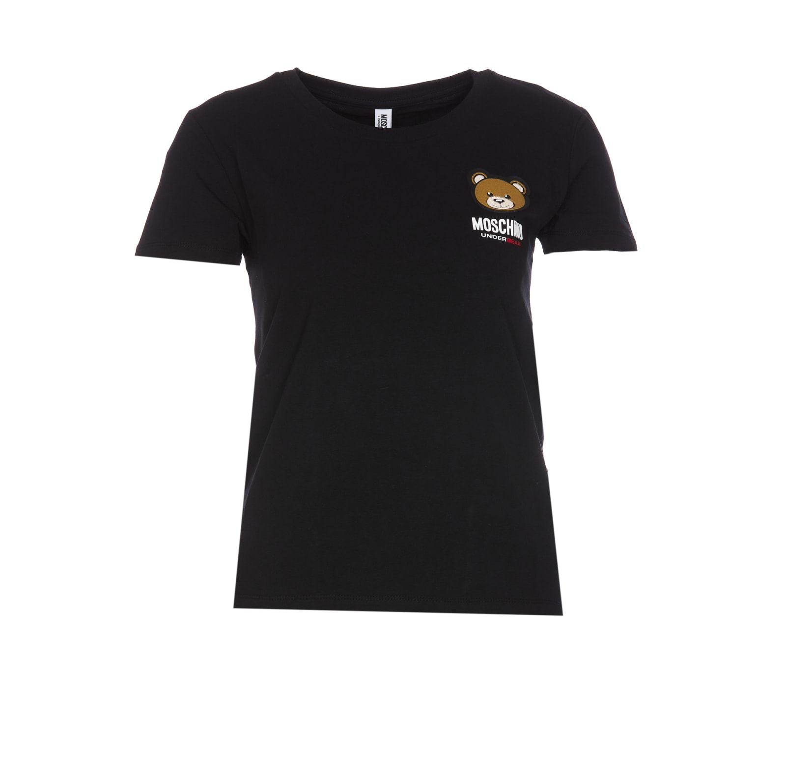 Shop Moschino Underbear Logo T-shirt In Black