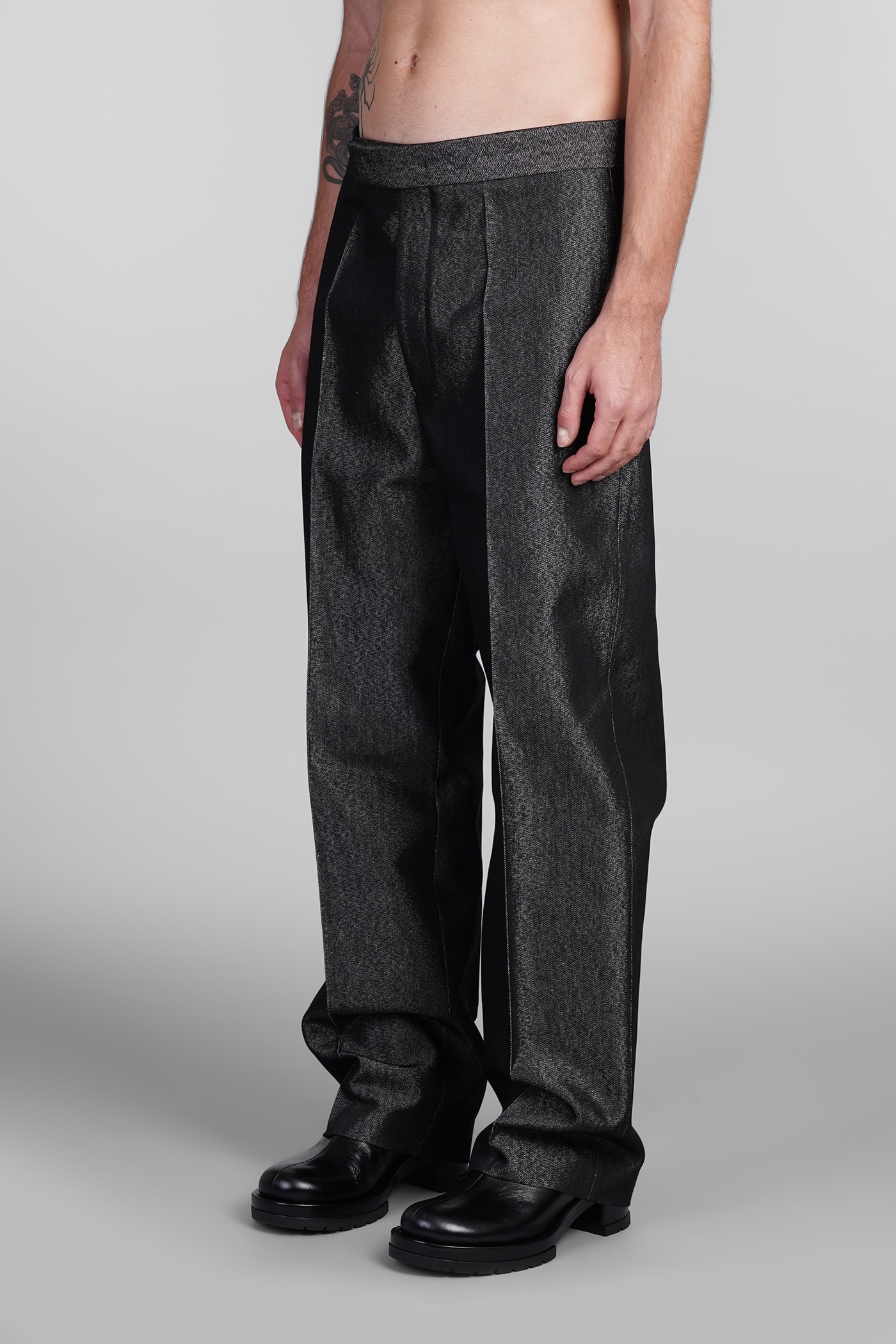 Shop Sapio N10 Pants In Black Cotton