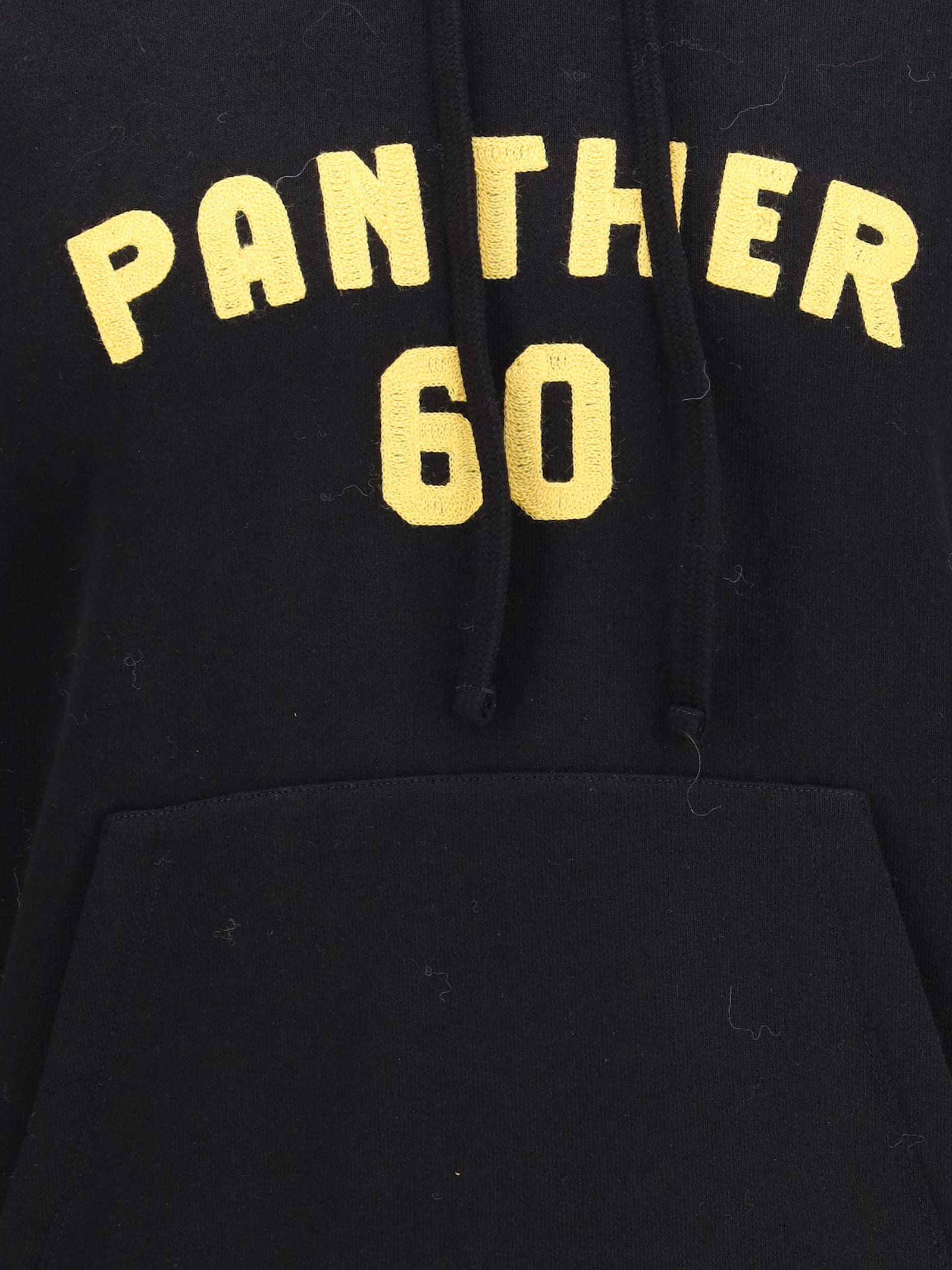 Valentino Cotton Hoodie Panther 60 In Black