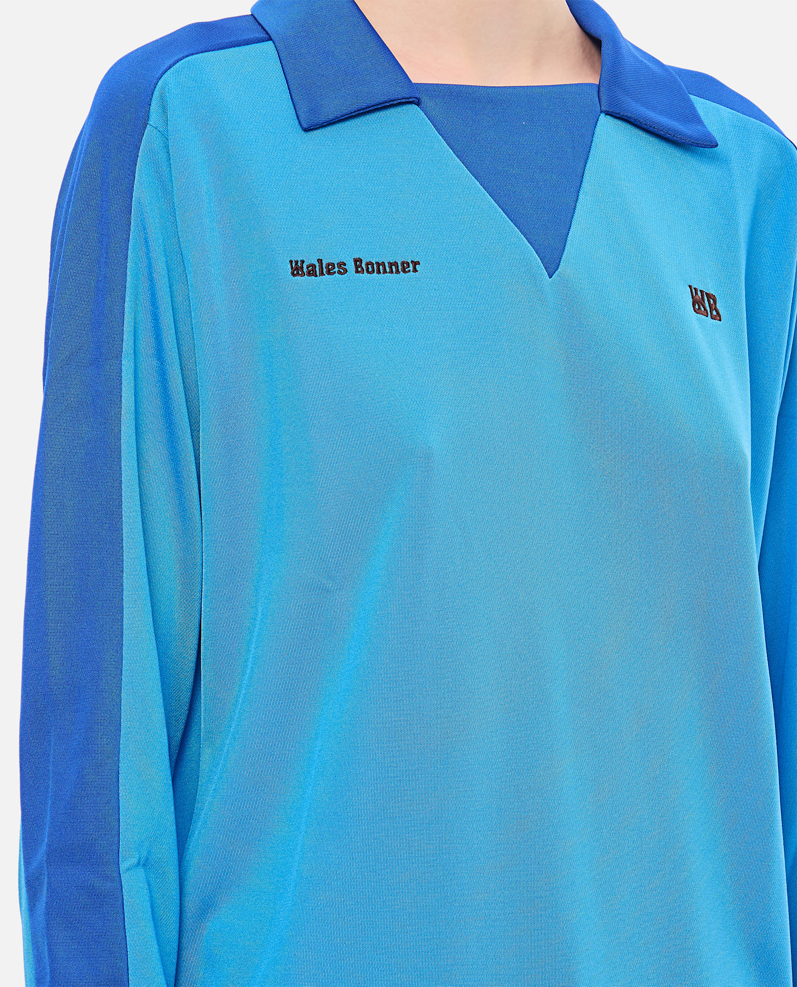 Shop Wales Bonner Home Polo Jersey In Blue