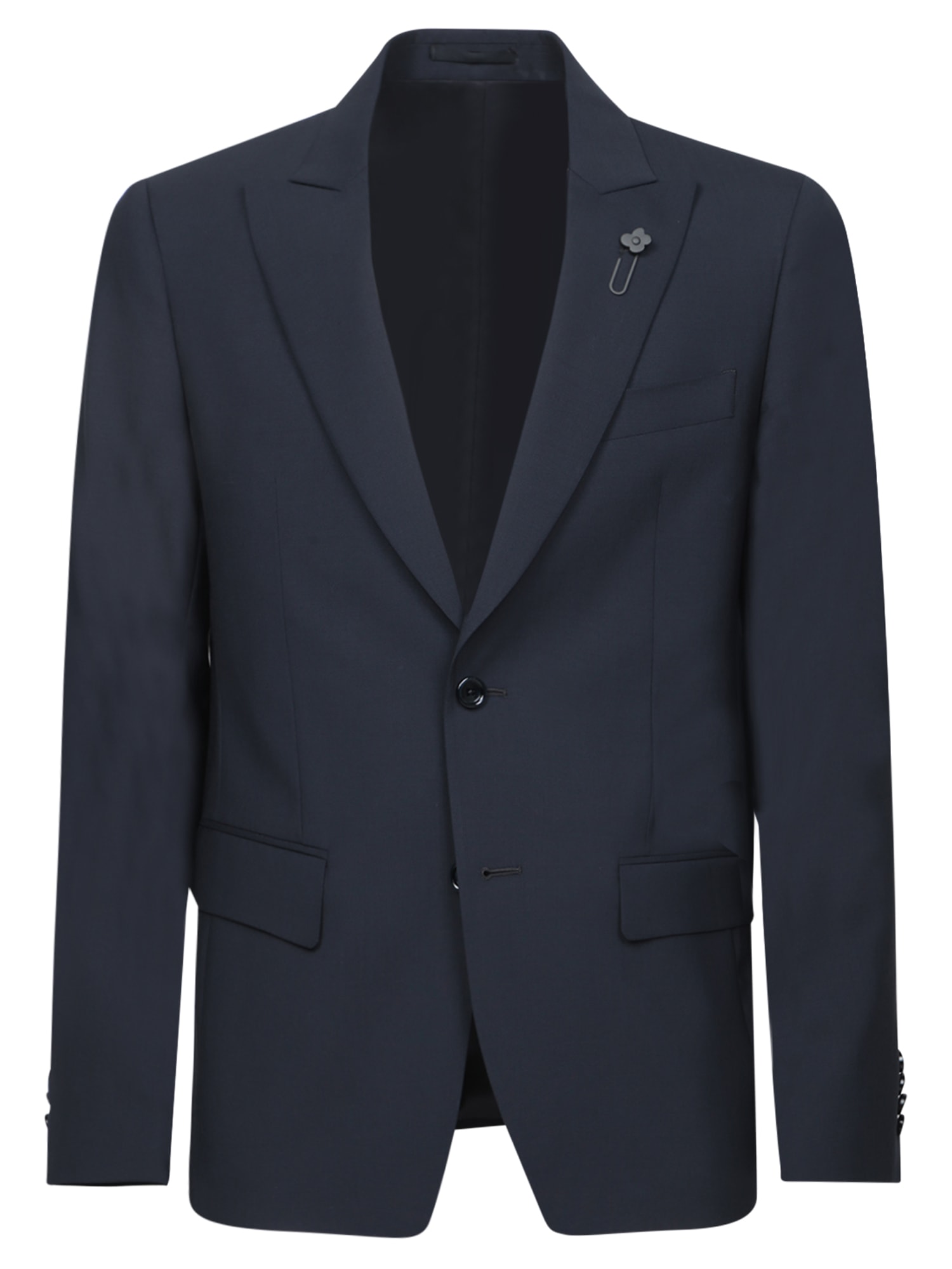 Lardini Blue Single Breasted Suit In Blue