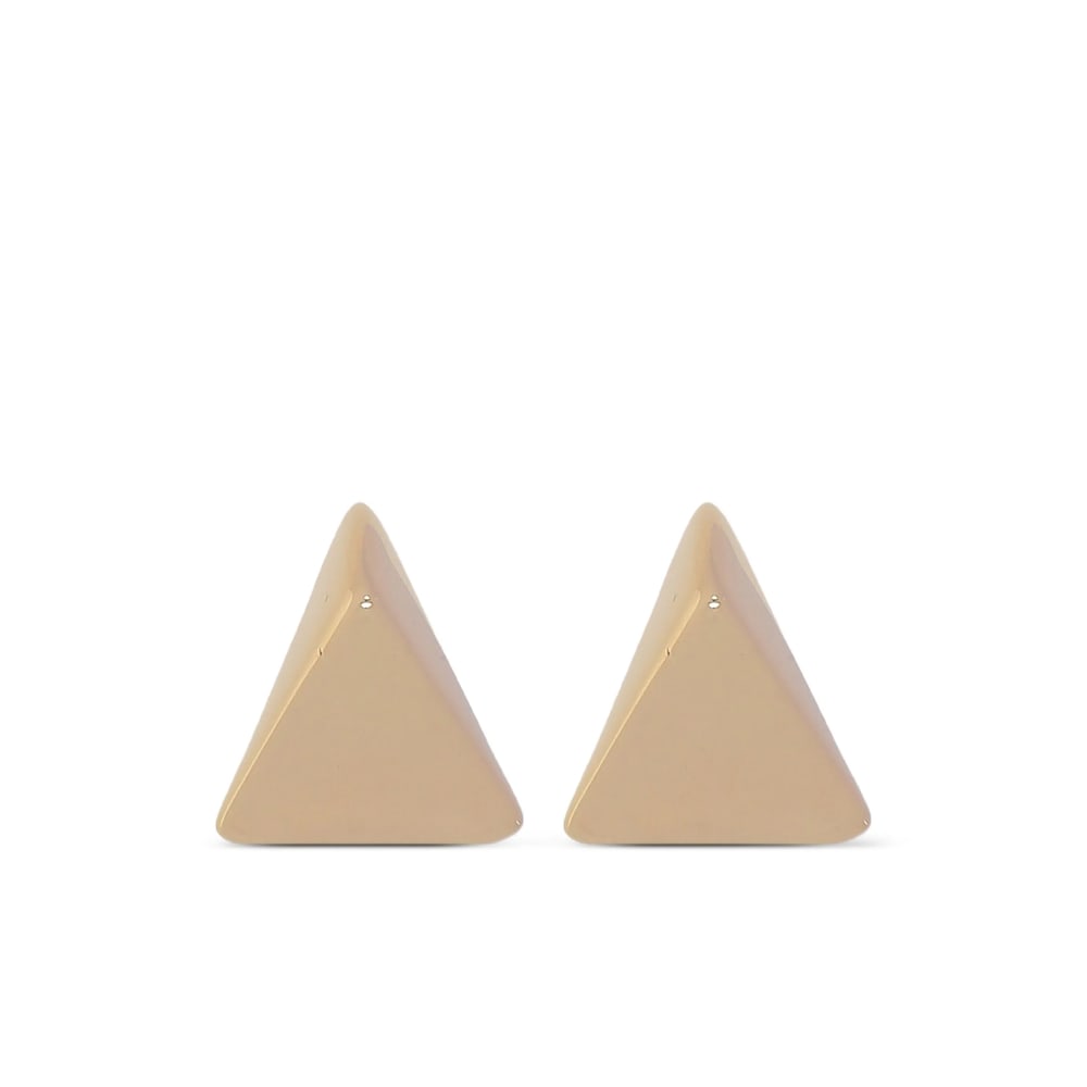 Federica Tosi Triangular Golden Earrings With Glossy Finish In Gold