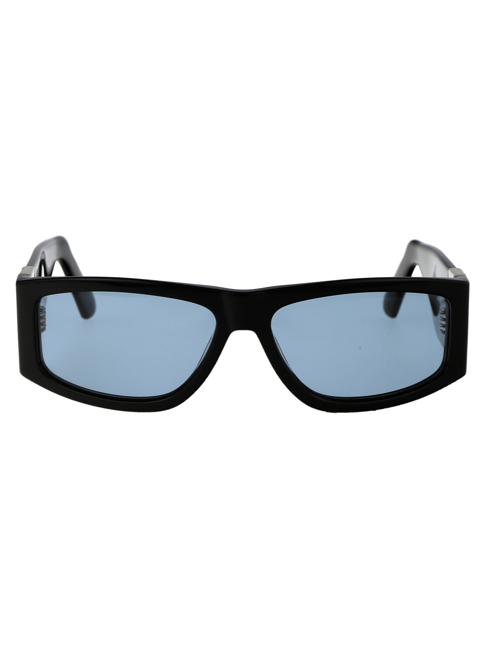 Shop Gcds Gd0037 Sunglasses In 01v Nero Lucido/blu
